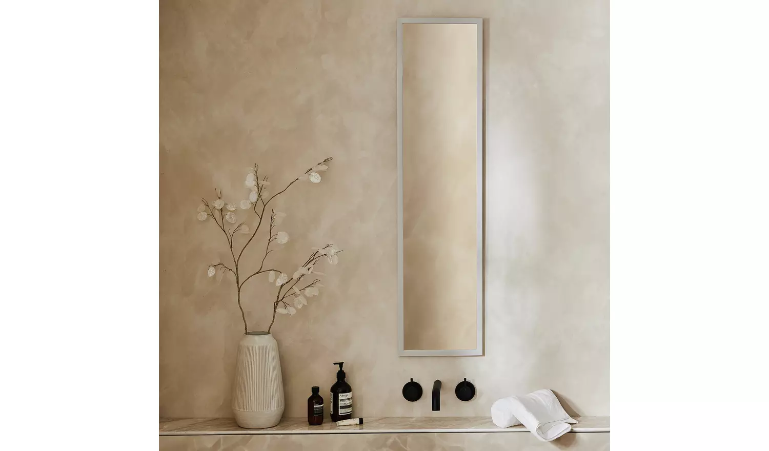 Home Essentials Grey Full Length Wall Mirror - 120x30cm