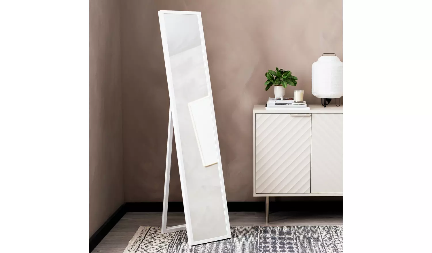 Argos Home White Free Standing Cheval Mirror - 150x30cm