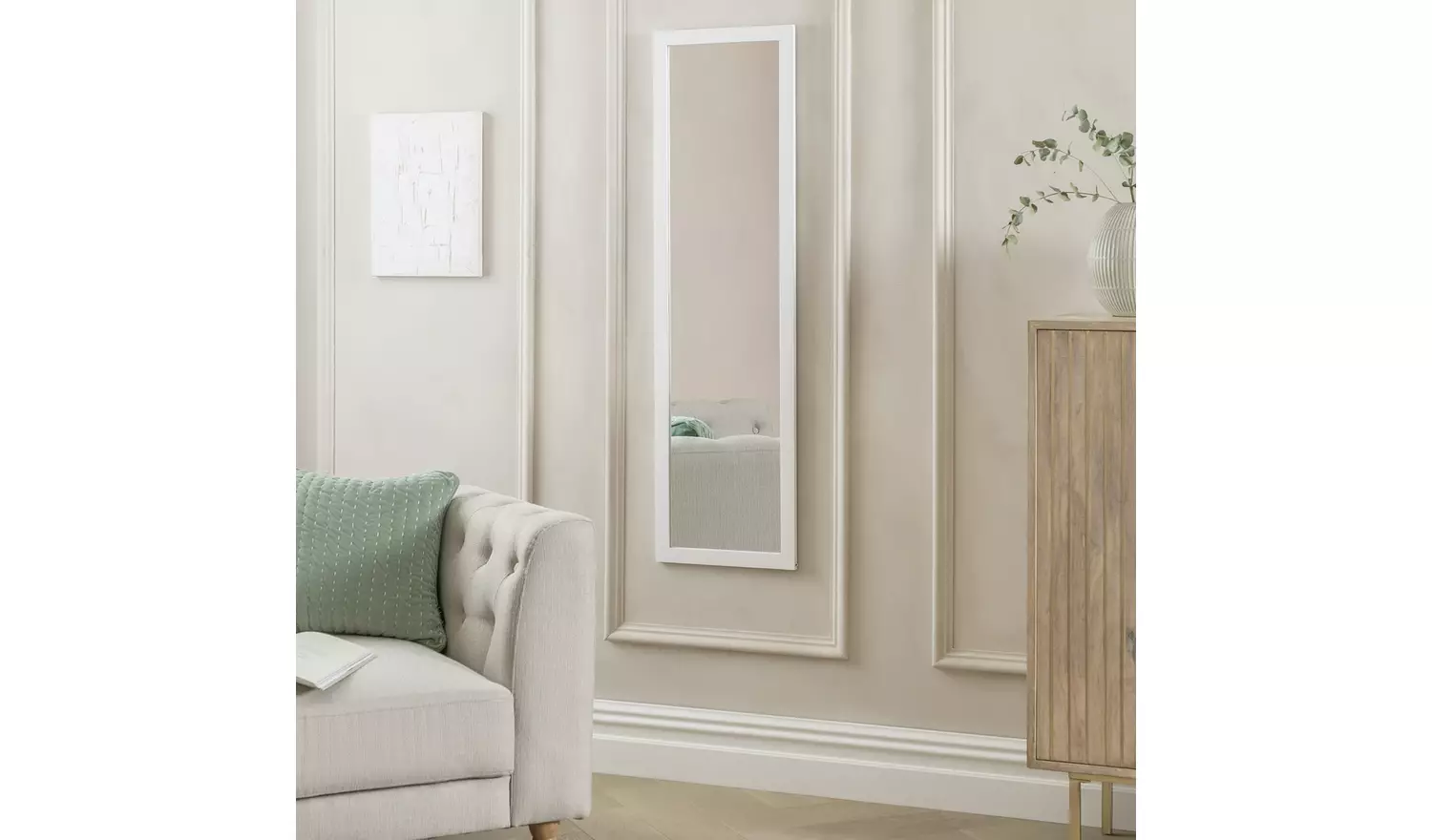 Argos Home White Full Length Wall Mirror - 126x36cm