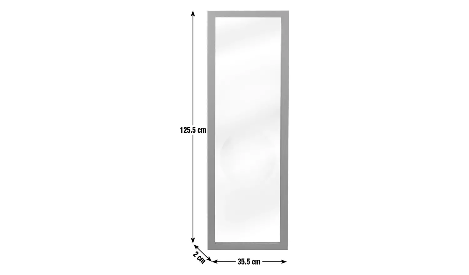 Argos Home White Full Length Wall Mirror - 126x36cm