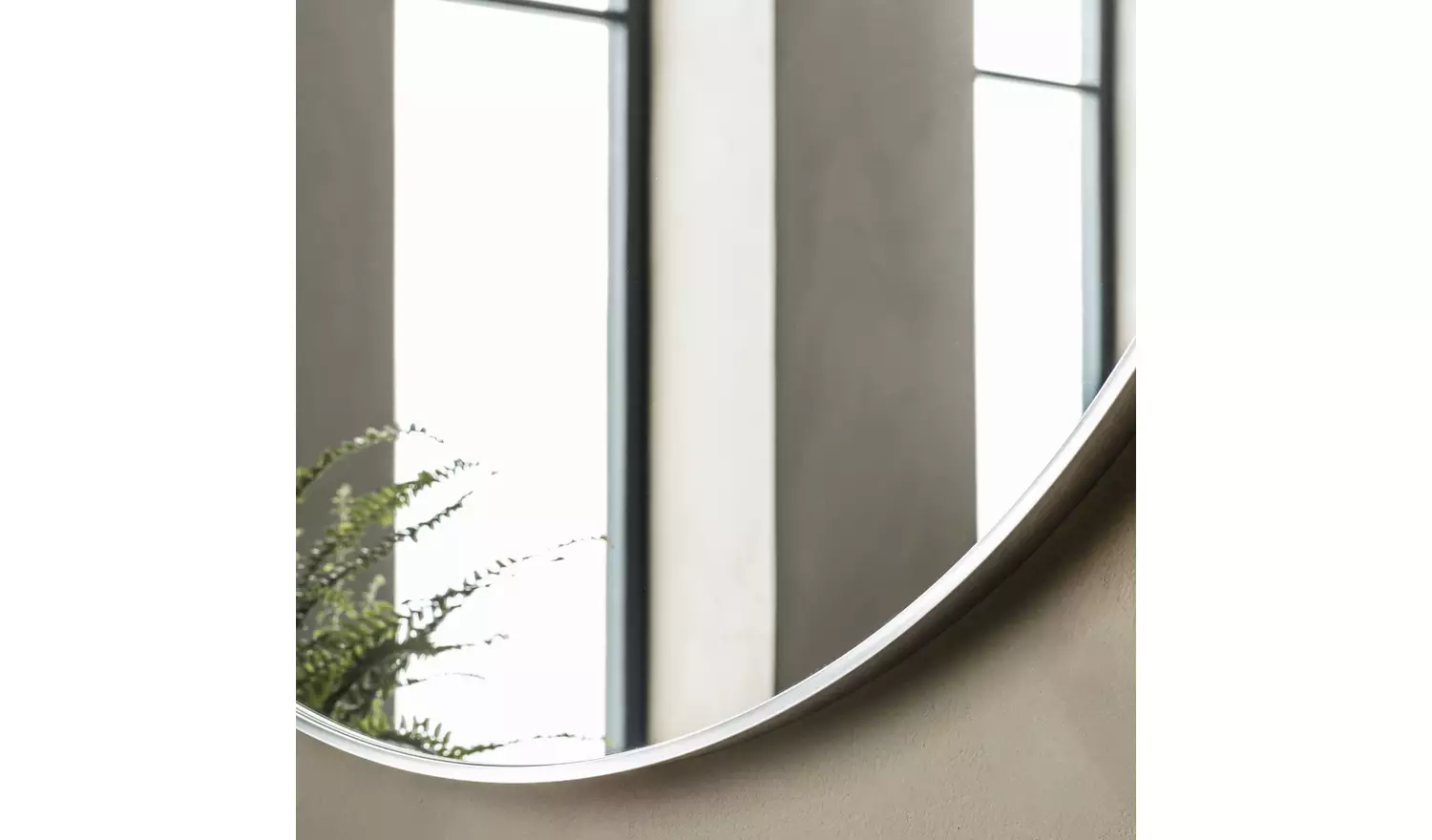 Habitat Silver Round Wall Mirror - 50x50cm