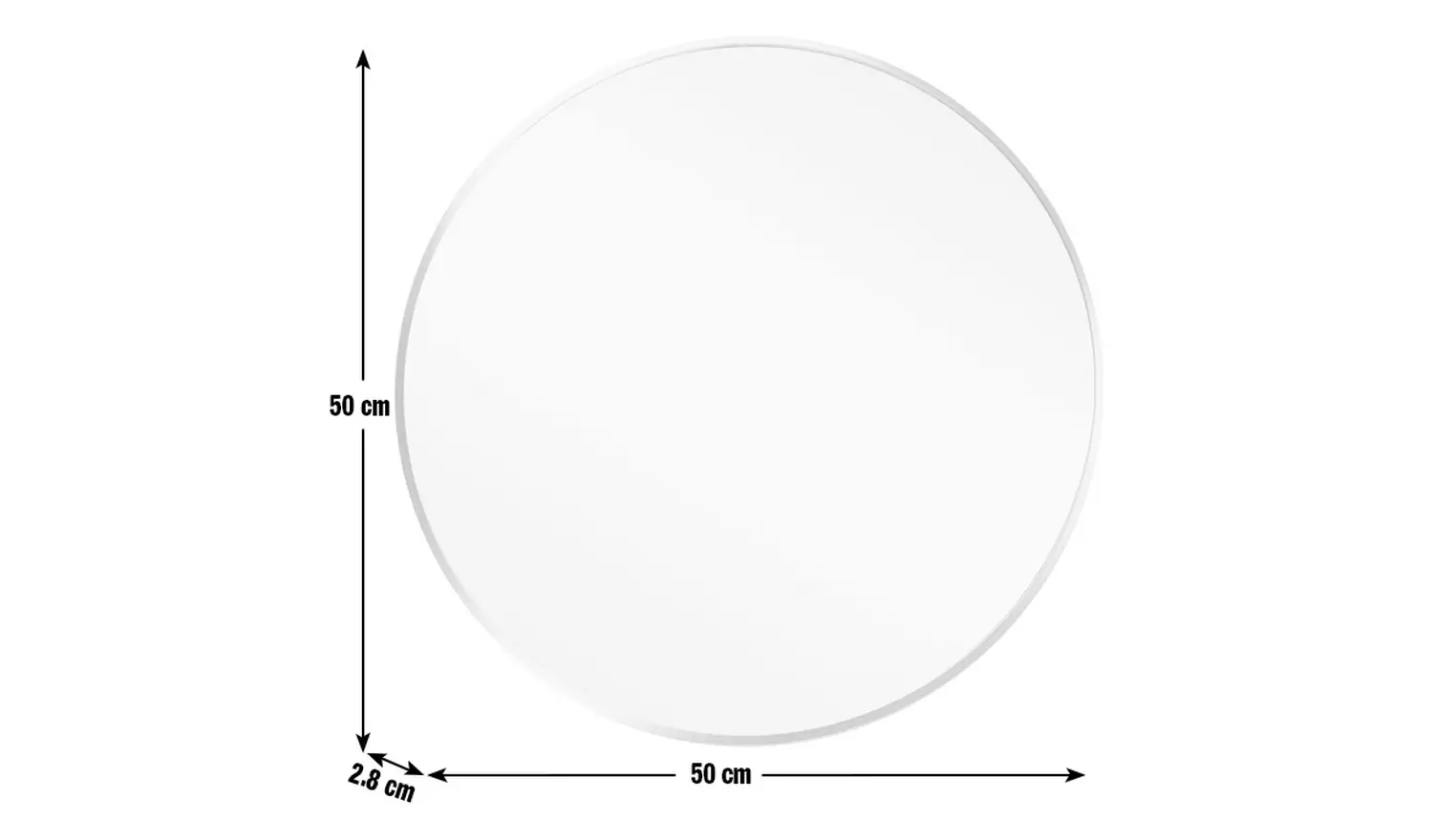 Habitat Silver Round Wall Mirror - 50x50cm
