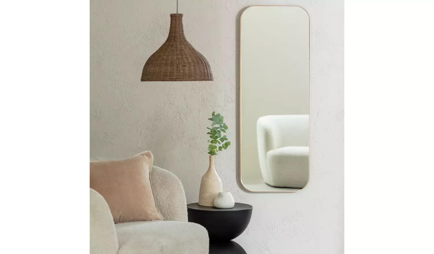 Habitat Gold Full Length Wall Mirror - 120x45cm