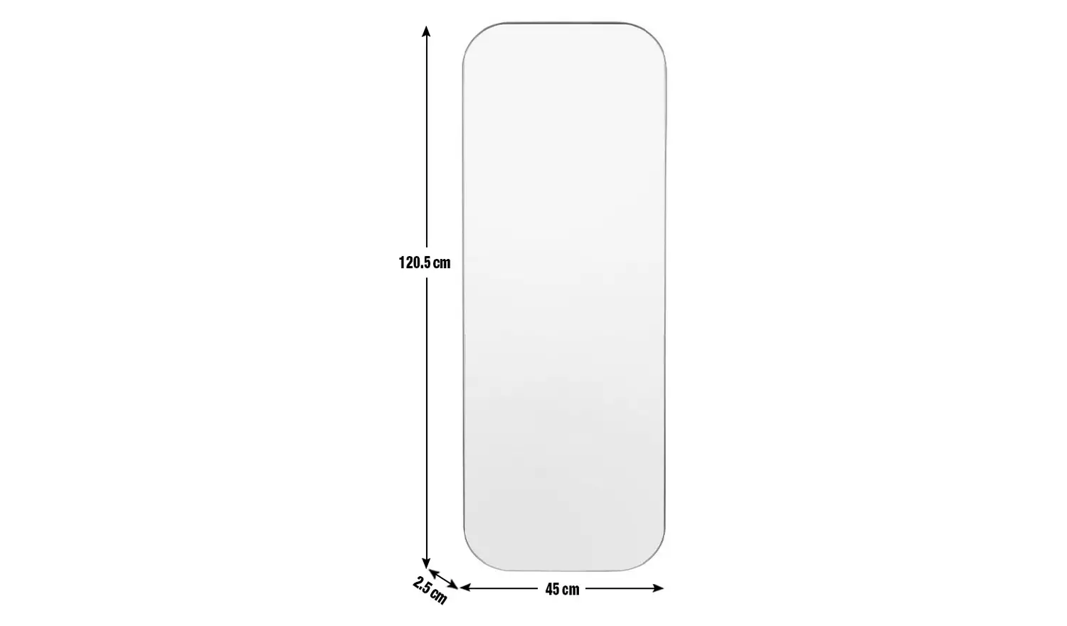 Habitat Gold Full Length Wall Mirror - 120x45cm