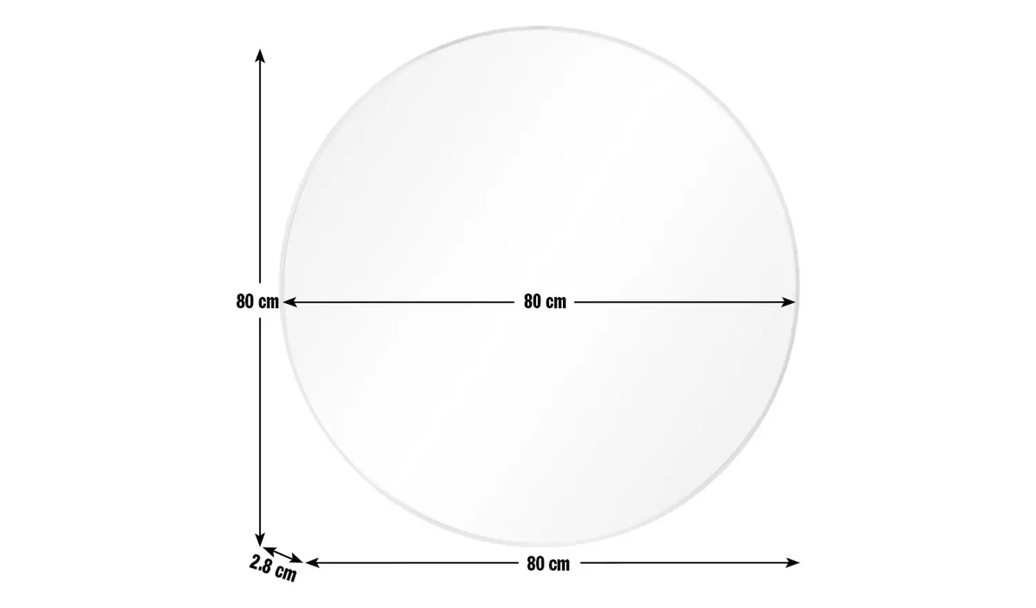 Habitat Gold Effect Round Wall Mirror - 80x80cm