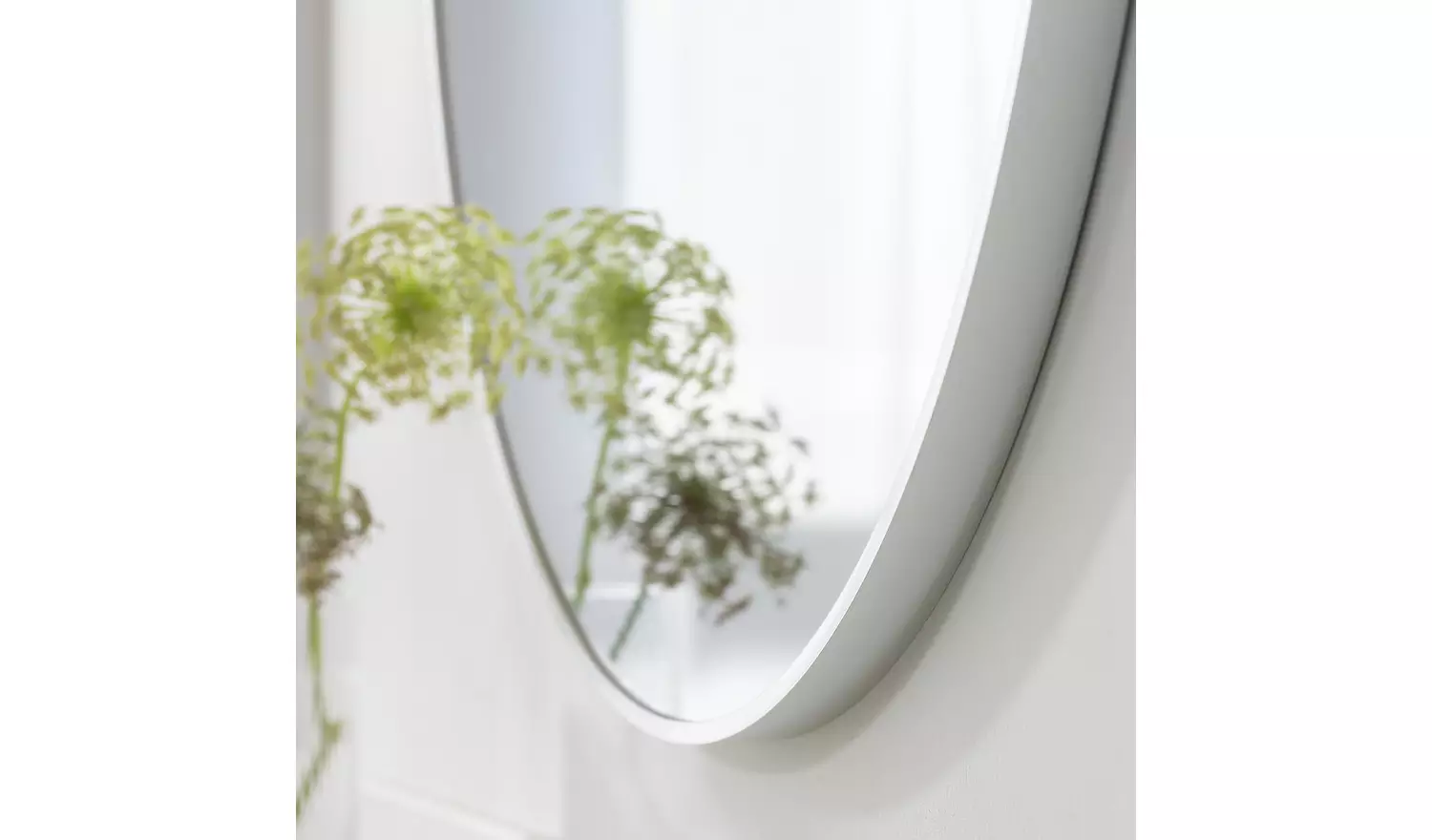 Habitat Silver Round Wall Mirror - 80x80cm
