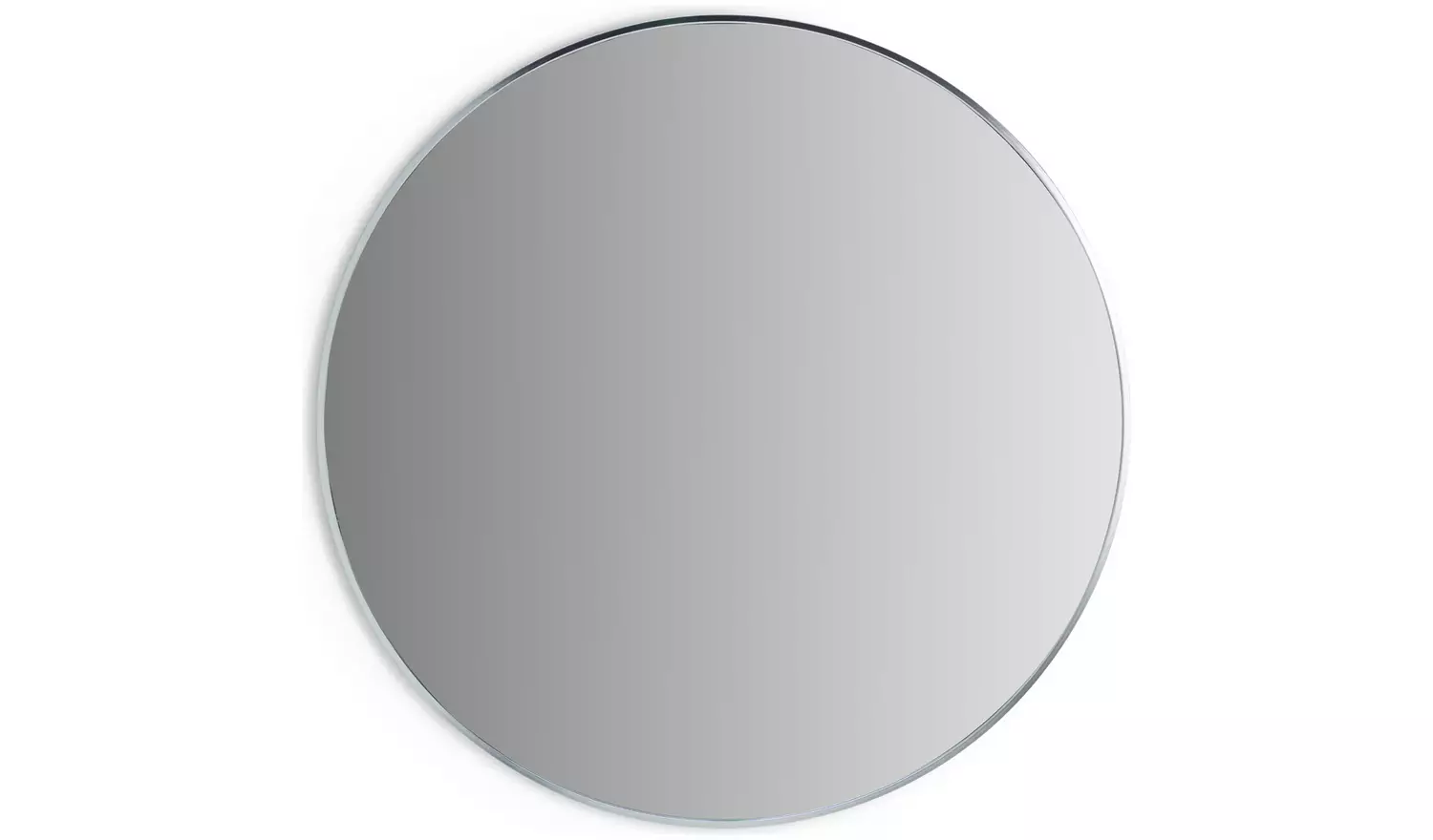 Habitat Silver Round Wall Mirror - 80x80cm