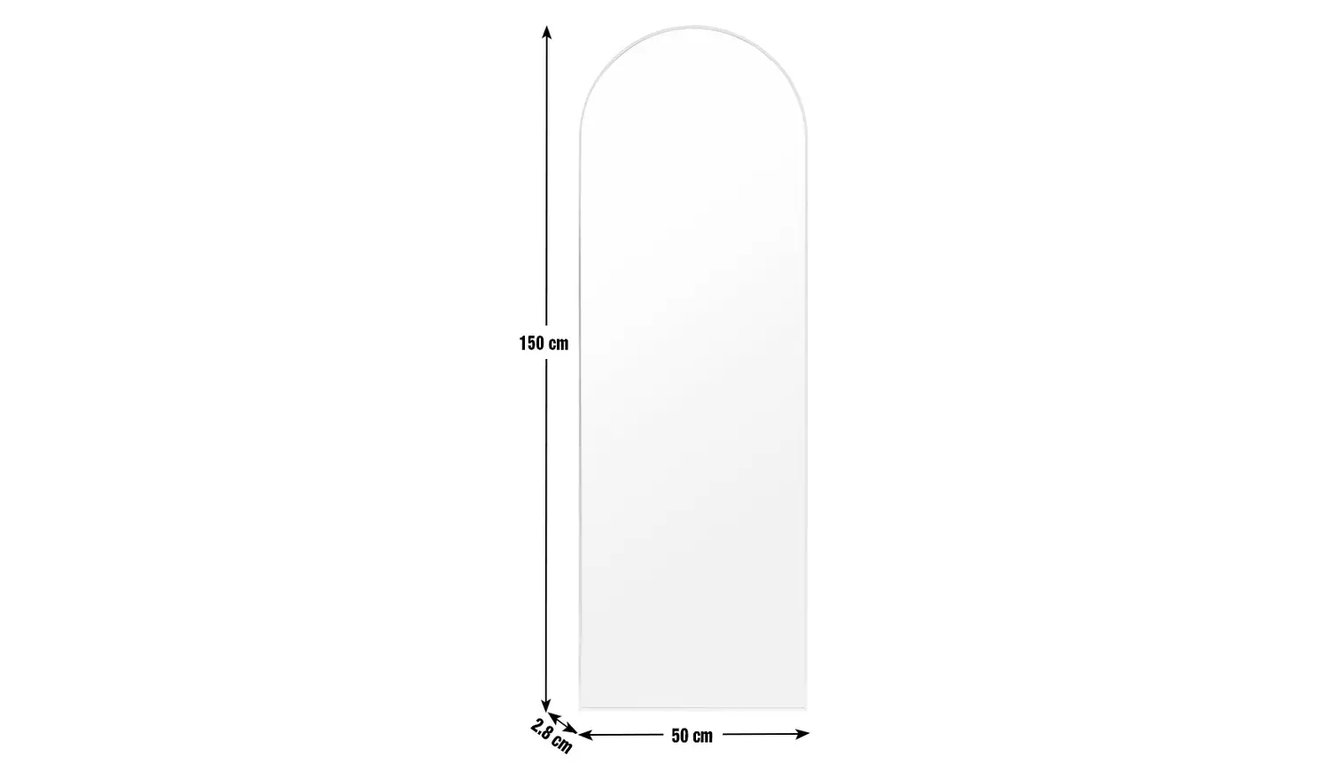 Habitat Gold Effect Full Length Arch Wall Mirror - 150x50cm