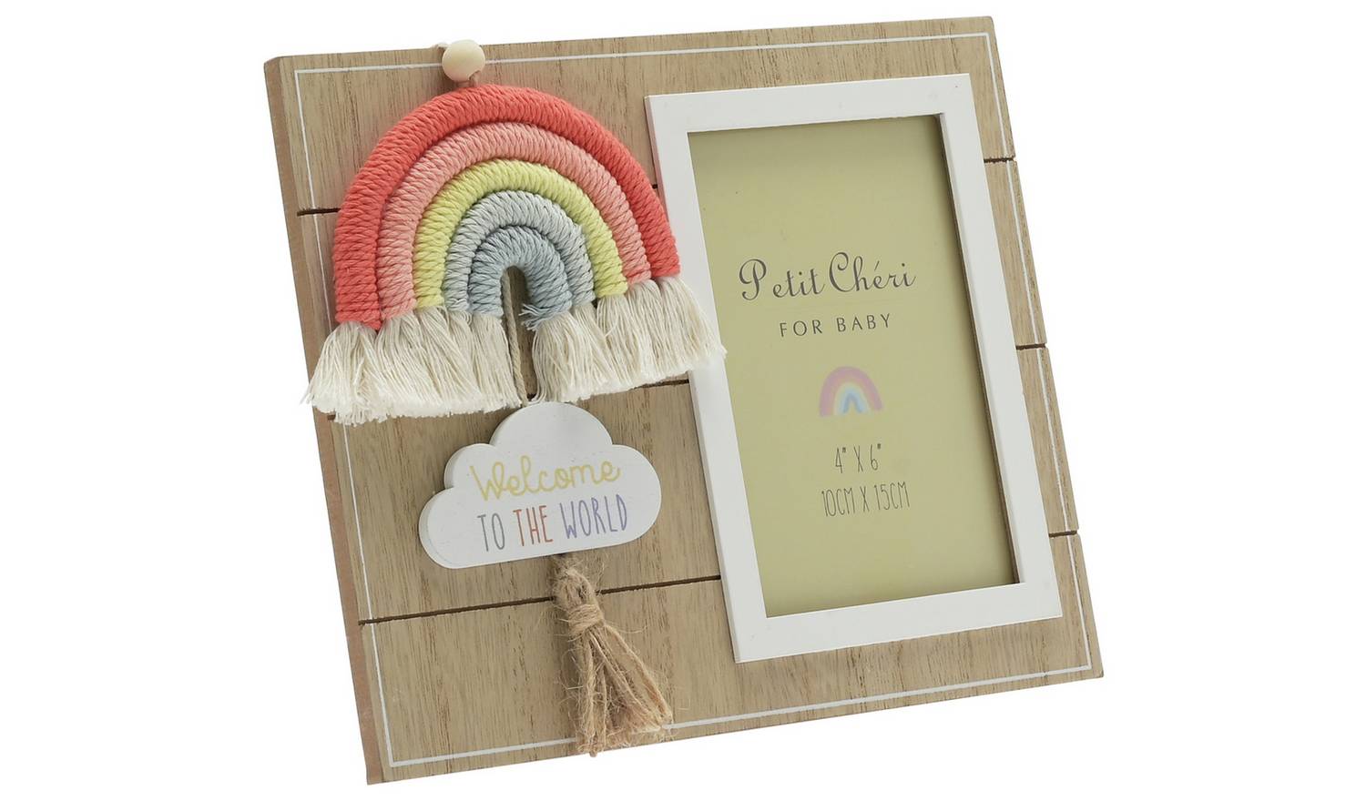 Petit Cheri Macrame Photo Frame - Rainbow -20x24cm