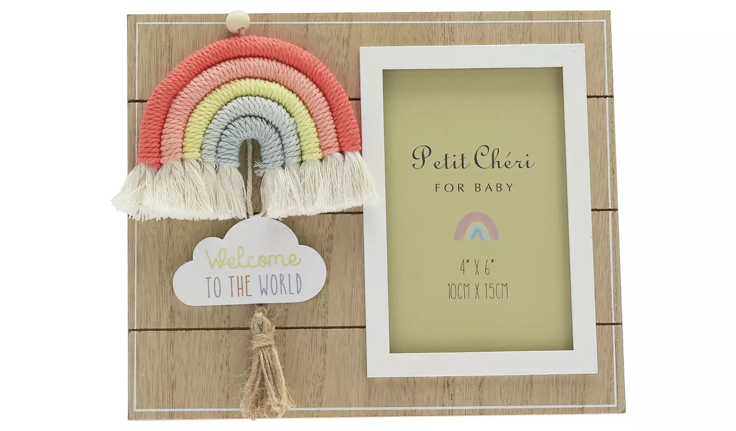 Petit Cheri Macrame Photo Frame - Rainbow -20x24cm