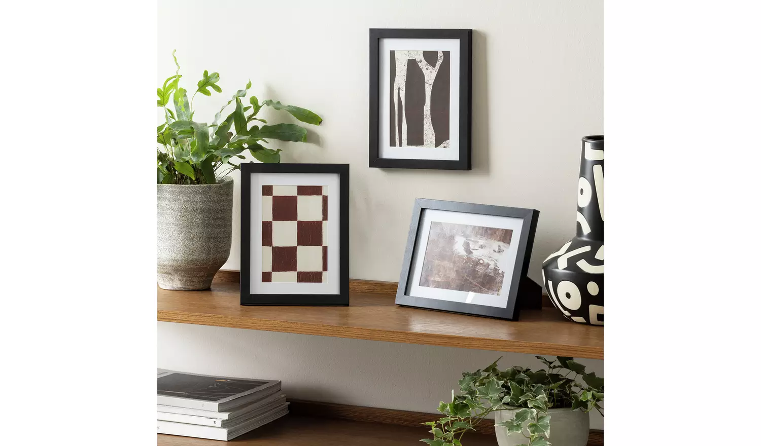 Habitat 3 Pack Black Wooden Picture Frames - 4x6"