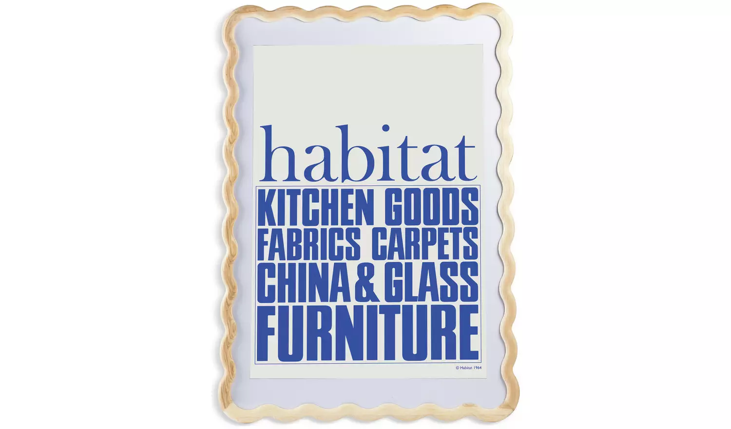 Habitat 60 Wavy Wooden Picture Frame - Natural - A1
