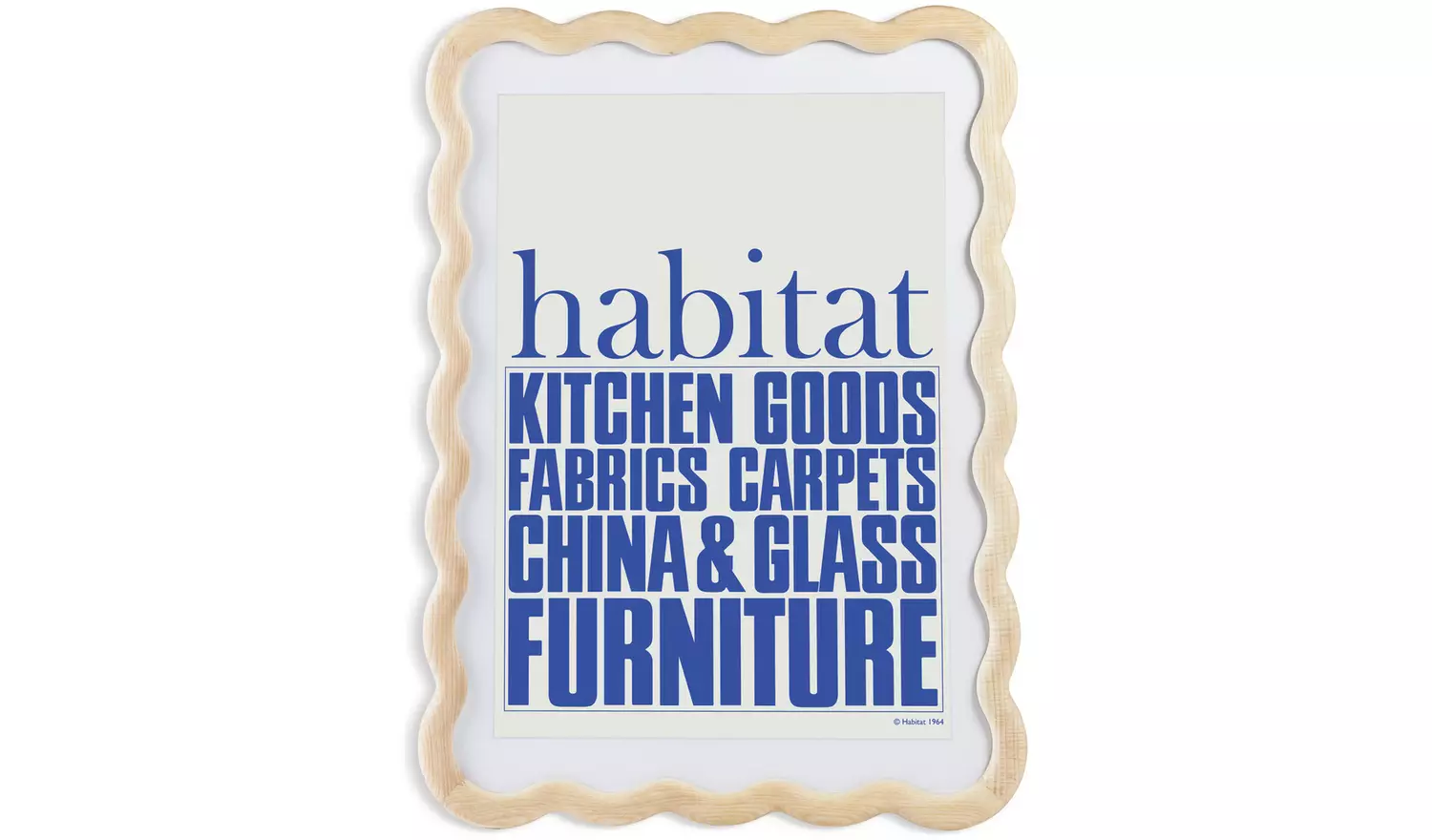 Habitat 60 Wavy Wooden Picture Frame - Natural - A2