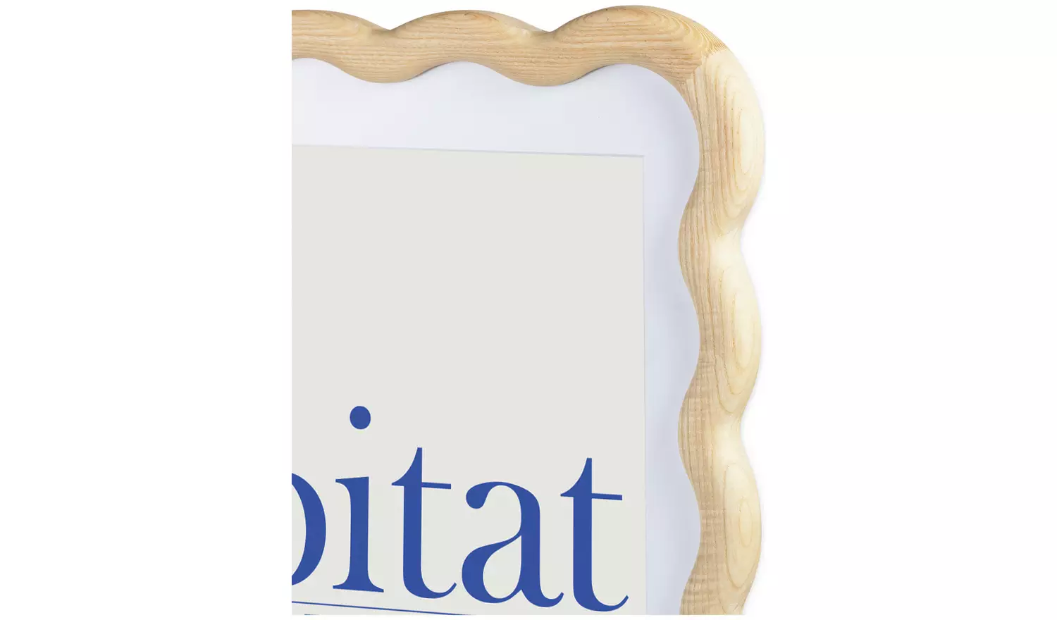 Habitat 60 Wavy Wooden Picture Frame - Natural - A2