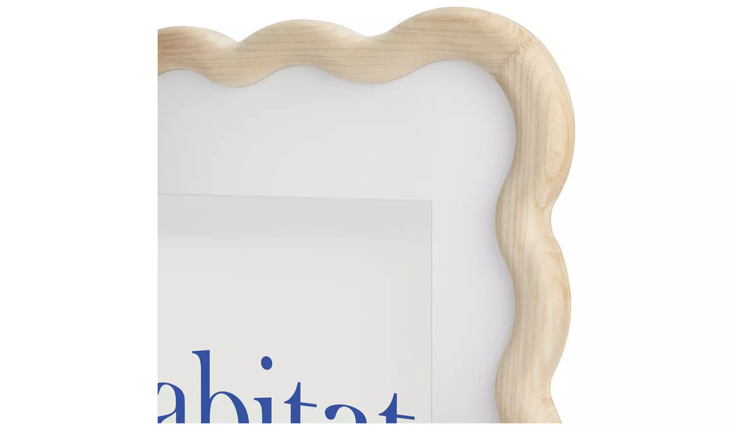 Habitat 60 Wavy Wooden Picture Frame - Natural - A3