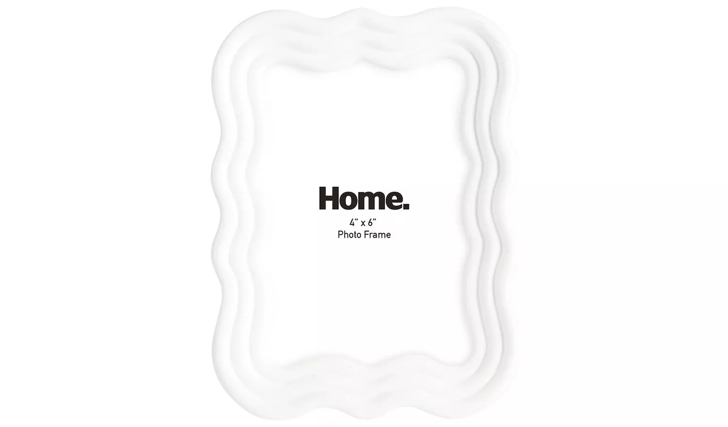 Argos Home White Wiggle Resin Picture Frame - 4x6