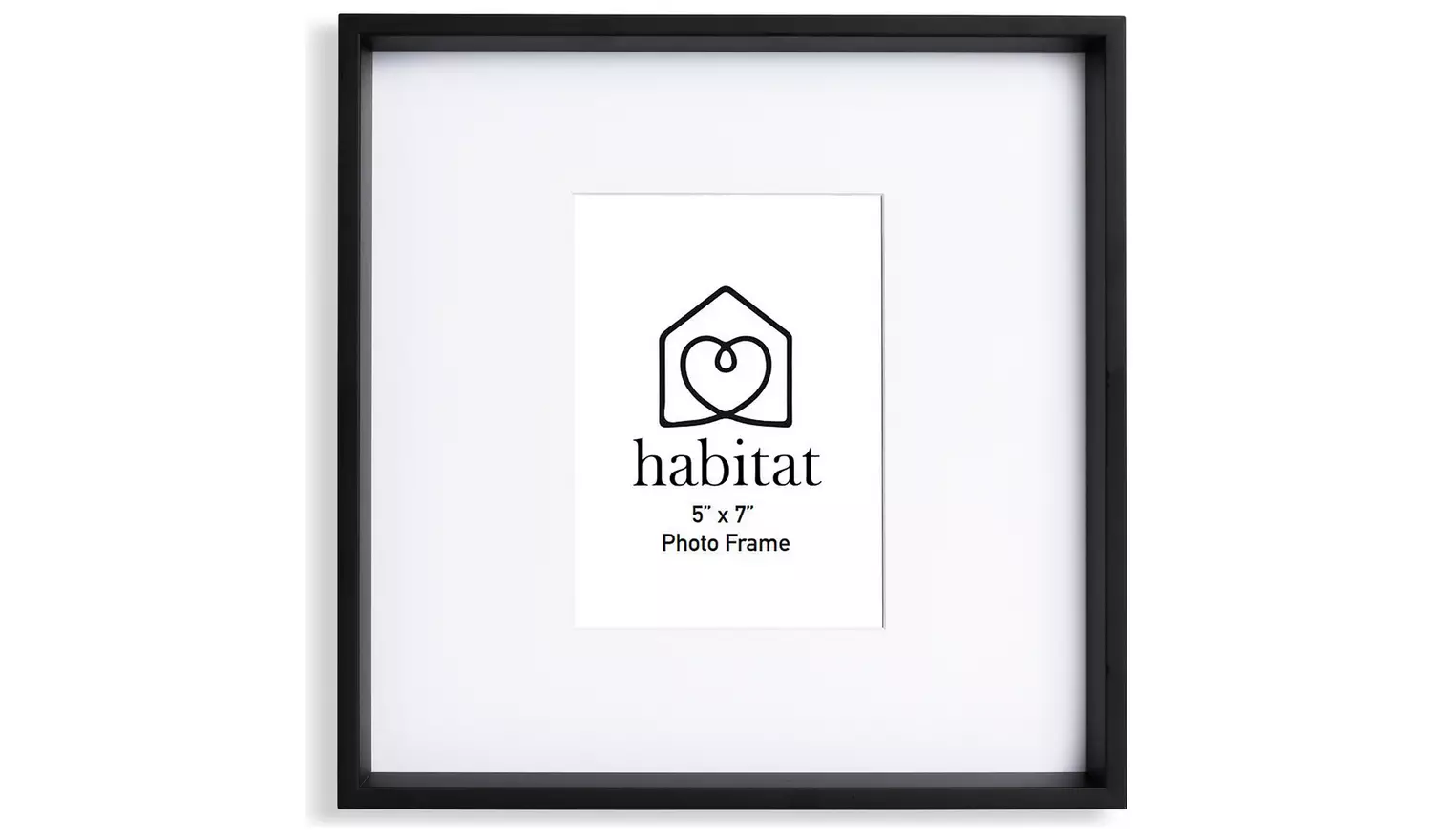 Habitat Black Wooden Picture Frame - 5x7