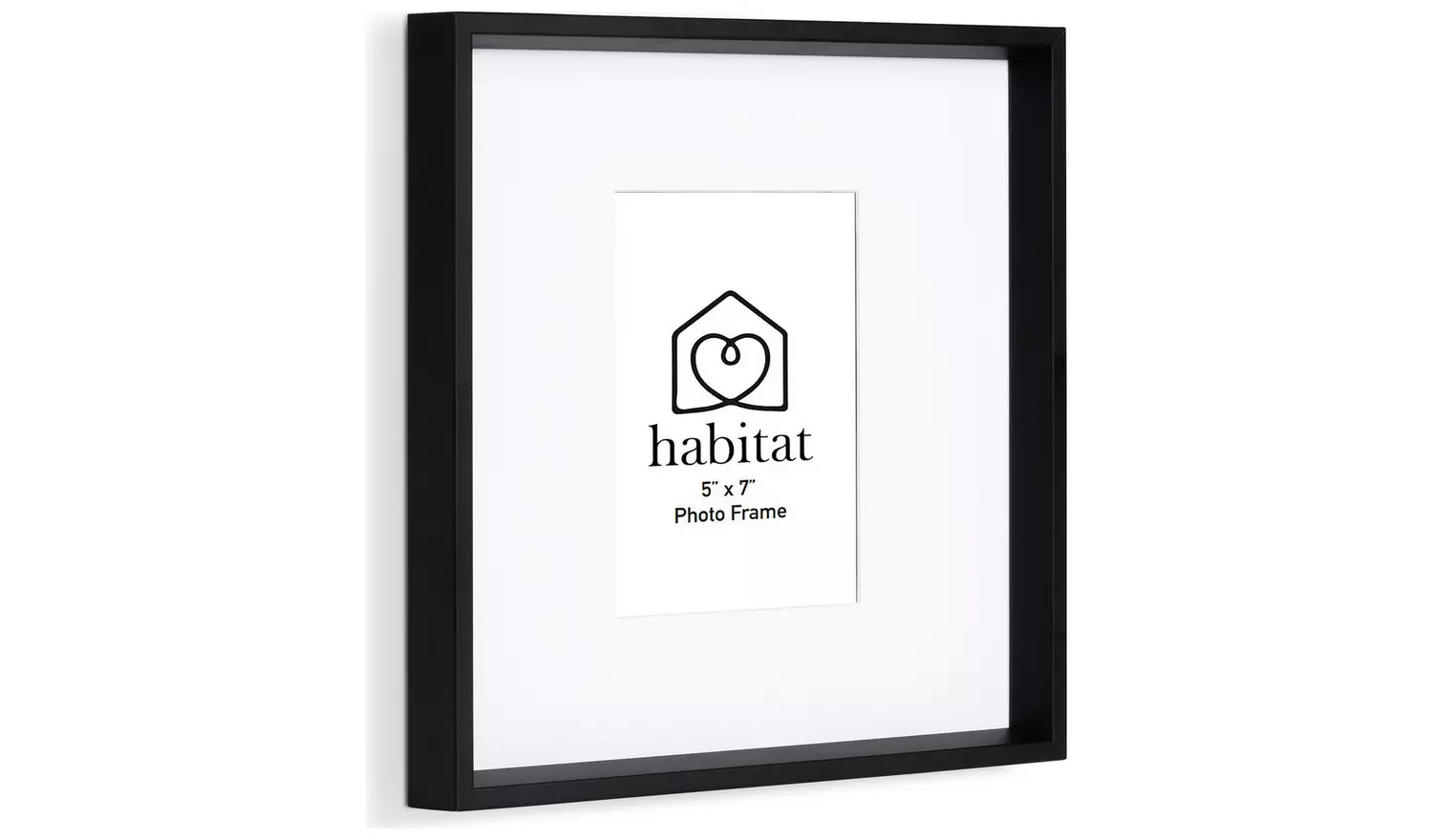 Habitat Black Wooden Picture Frame - 5x7