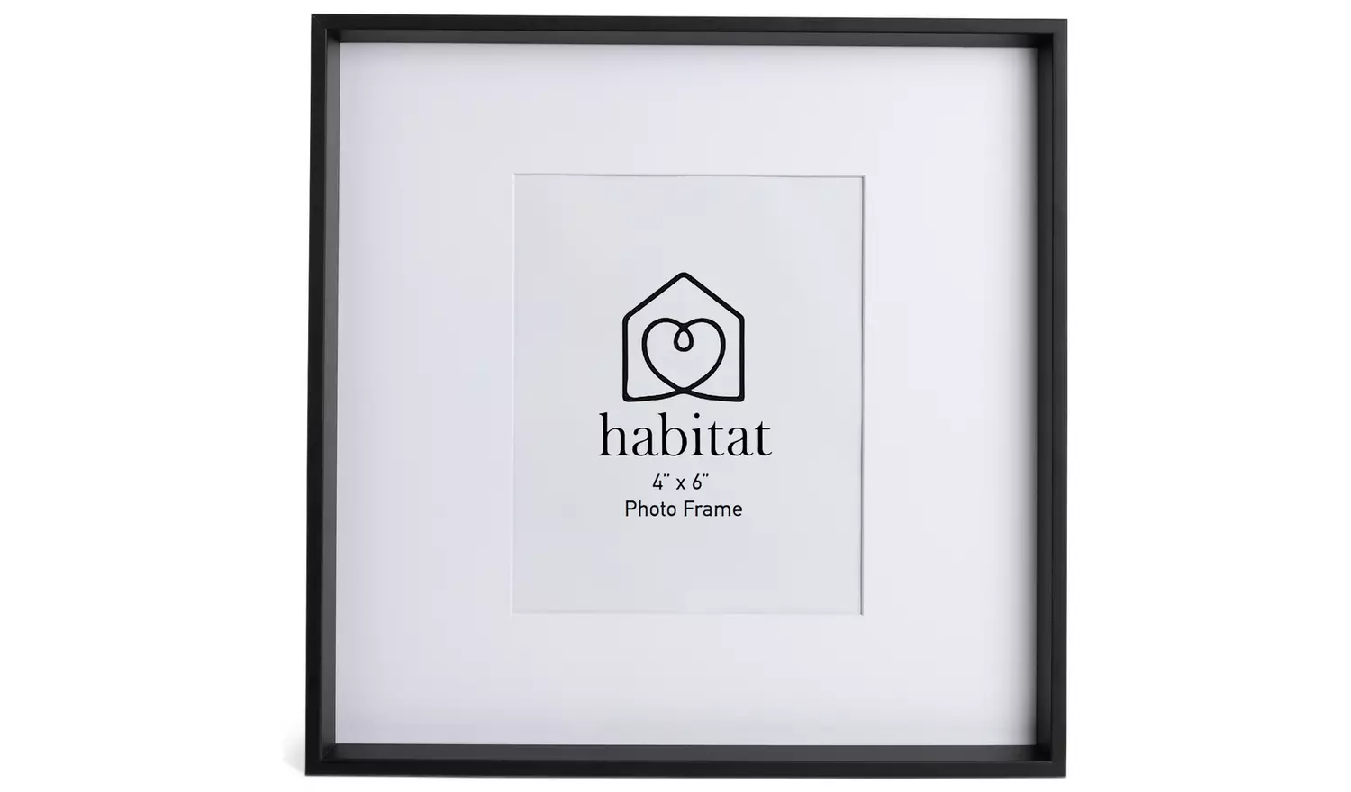 Habitat Black Wooden Picture Frame - 4x6