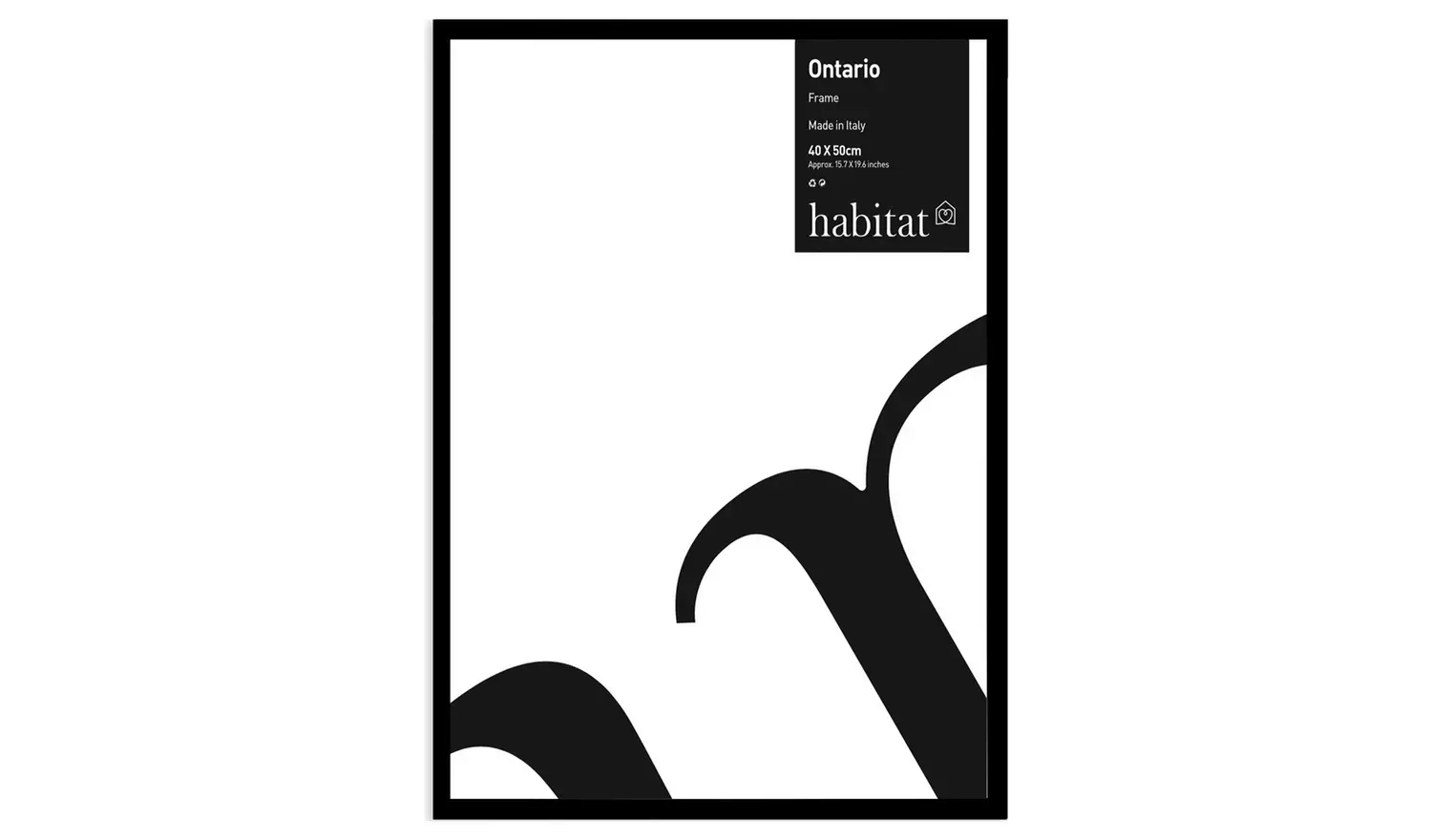 Habitat Ontario Black Wooden Picture Frame - 16x20"