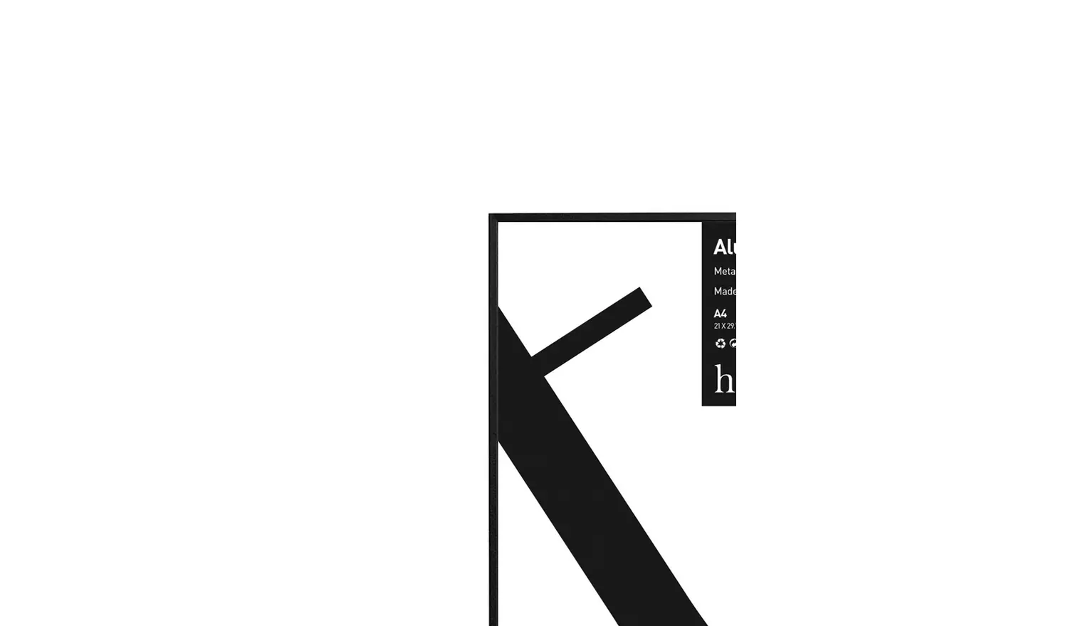 Habitat Aluminus Black Metal Picture Frame - 8x12