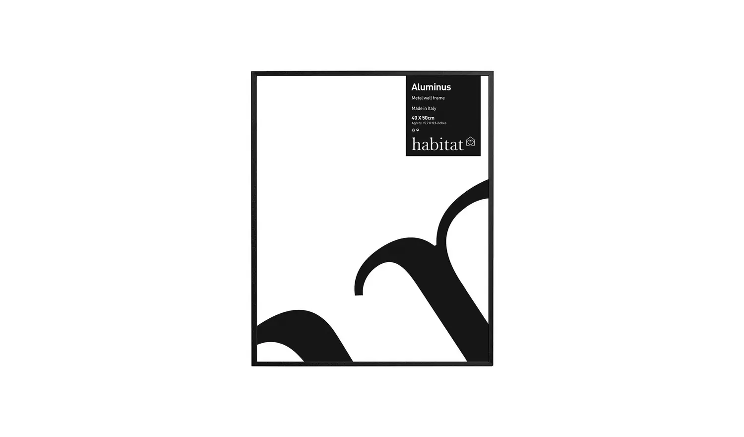 Habitat Aluminus Black Metal Picture Frame - 16x20"