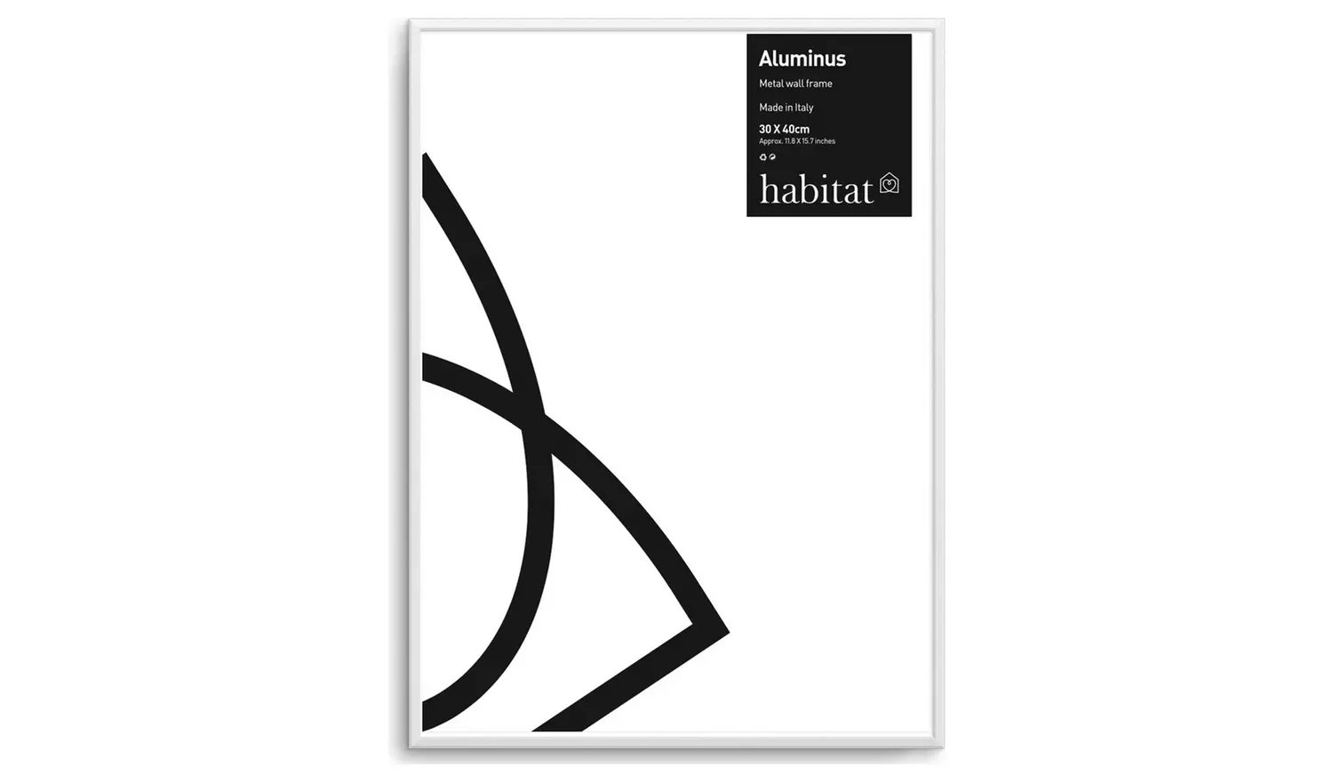 Habitat Aluminus White Metal Picture Frame - 12x16"