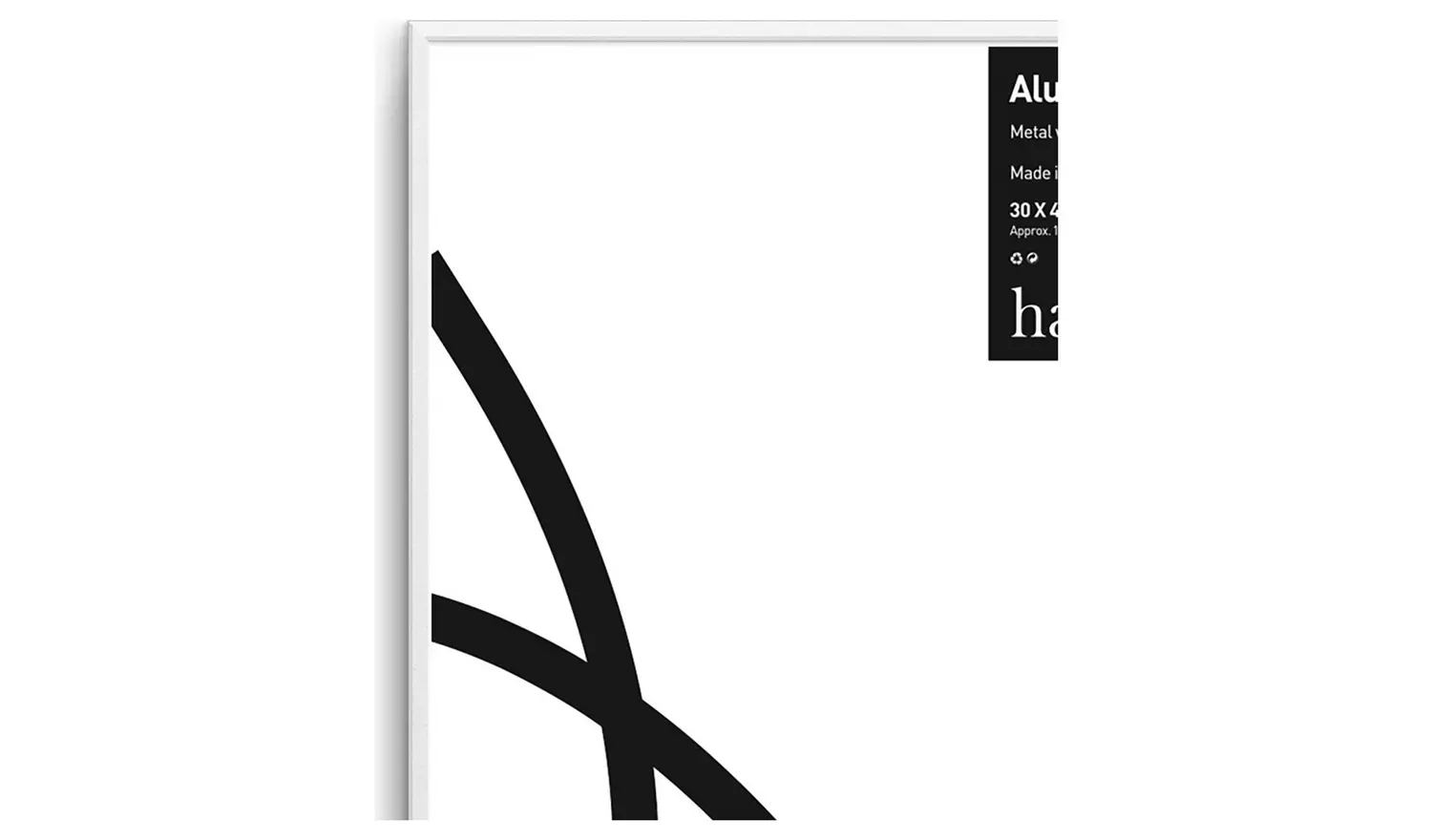 Habitat Aluminus White Metal Picture Frame - 12x16