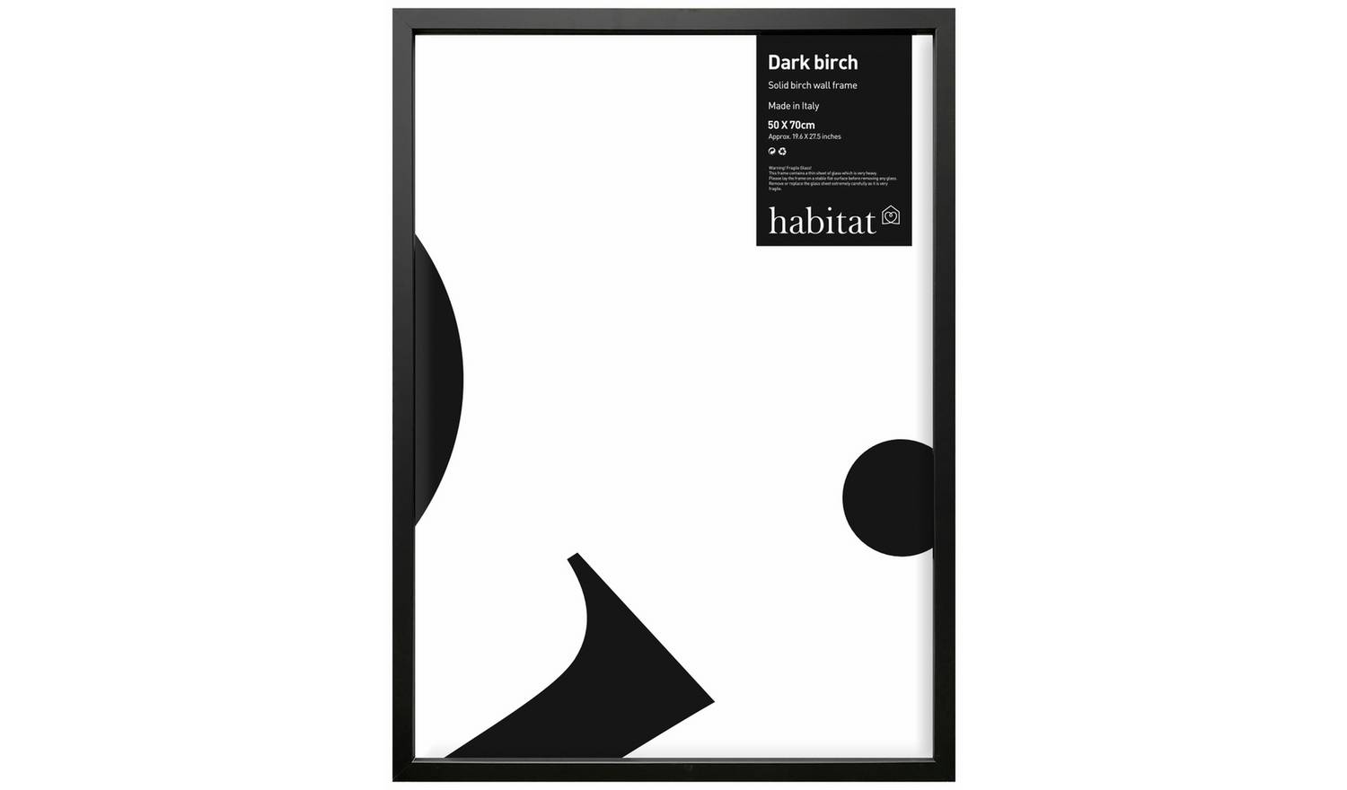 Habitat Dark Birch Black Wooden Picture Frame - 20x28"