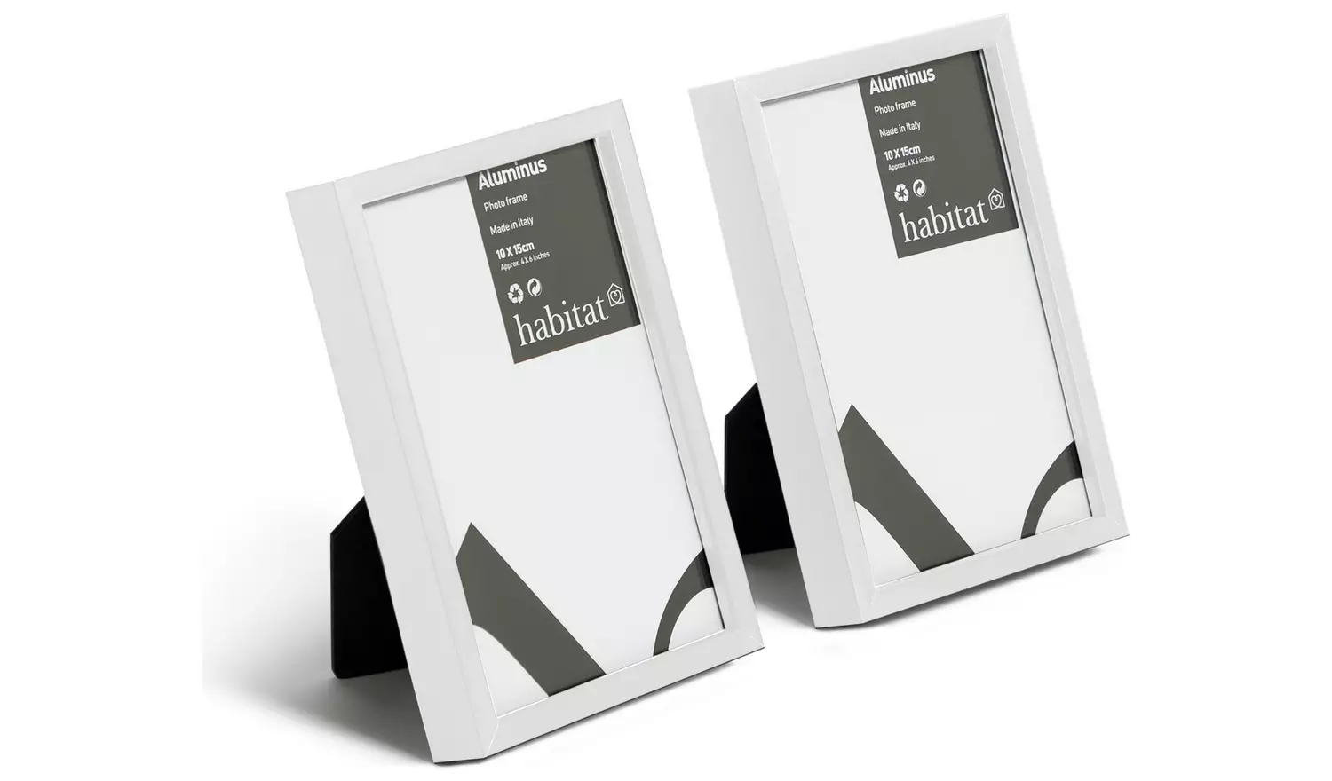 Habitat Aluminus 2 Pack White Metal Picture Frames - 4x6