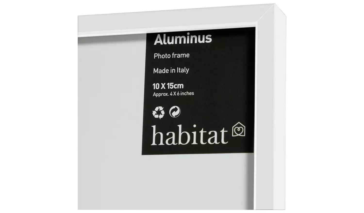 Habitat Aluminus 2 Pack White Metal Picture Frames - 4x6