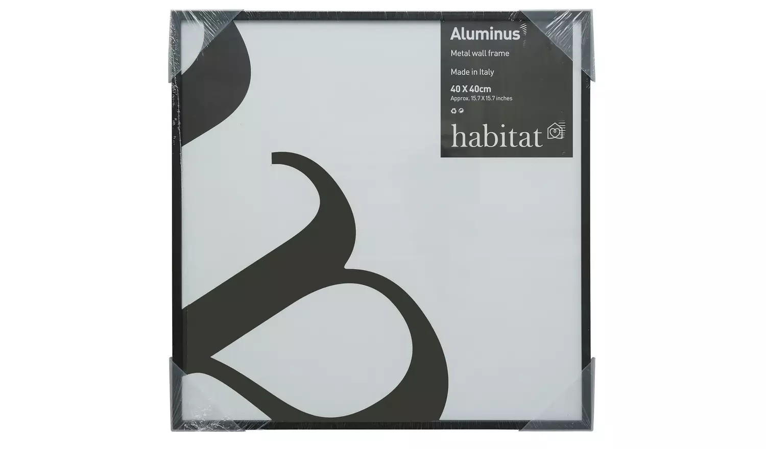 Habitat Aluminus Black Metal Picture Frame - 16x16"