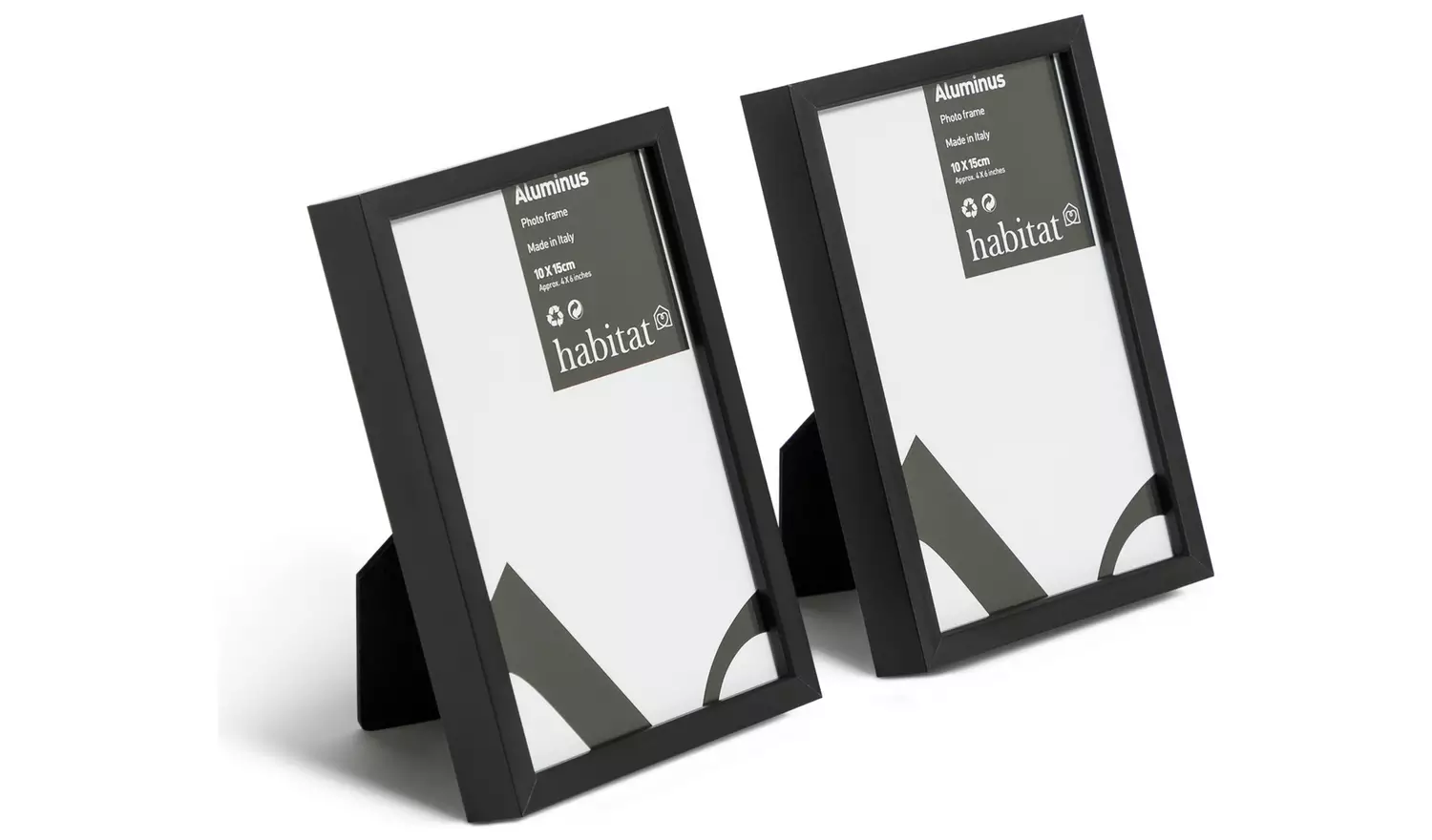 Habitat Aluminus 2 Pack Black Metal Picture Frames - 4x6