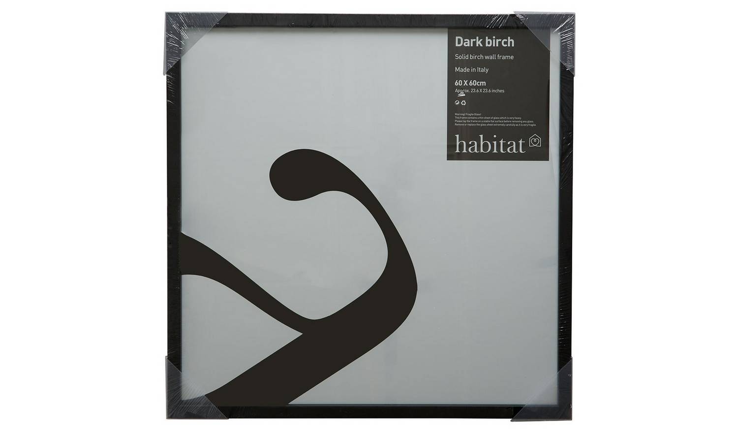 Habitat Dark Birch Black Wooden Picture Frame - 24x24"