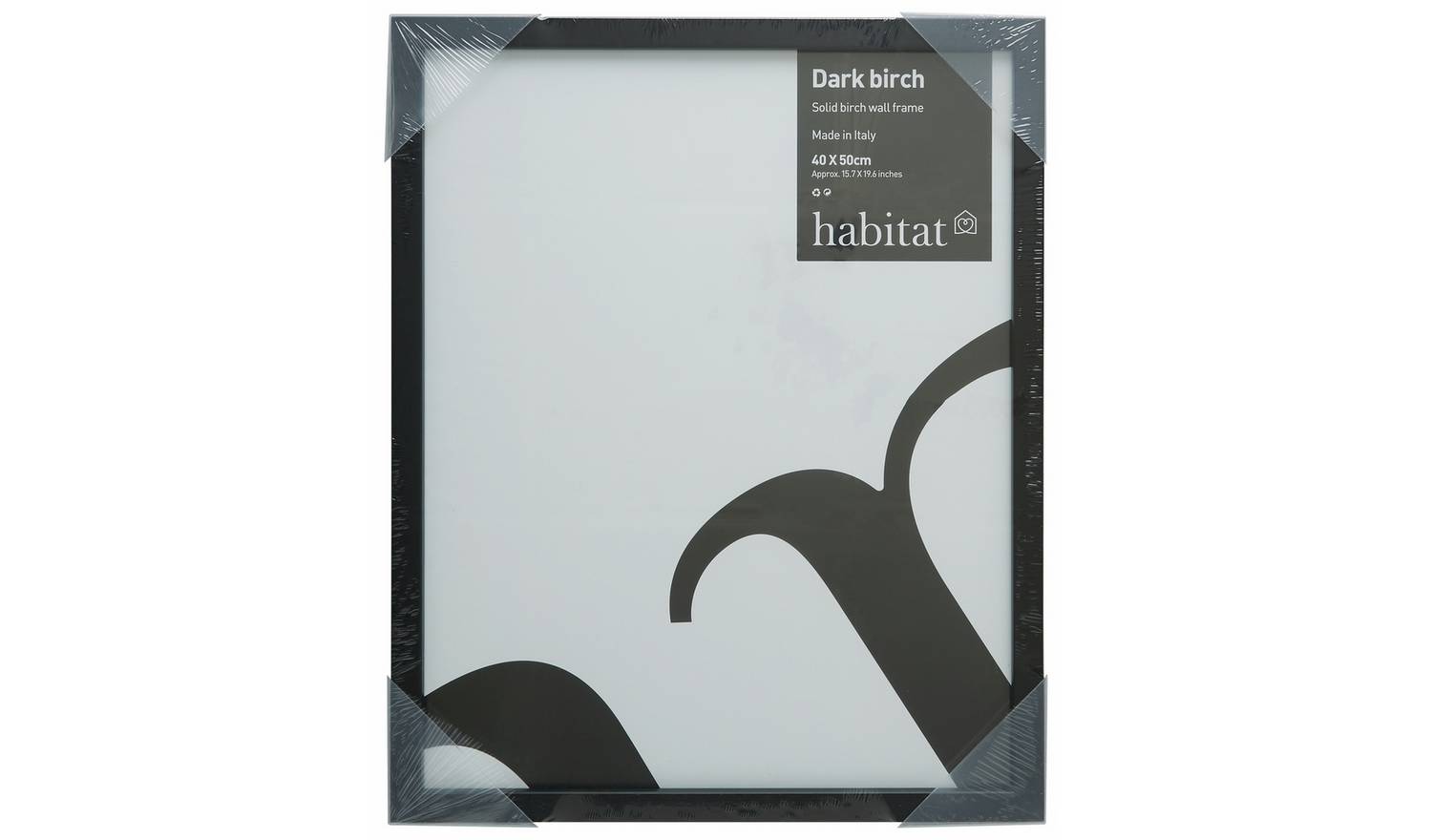 Habitat Dark Birch Black Wooden Picture Frame - 16x20"