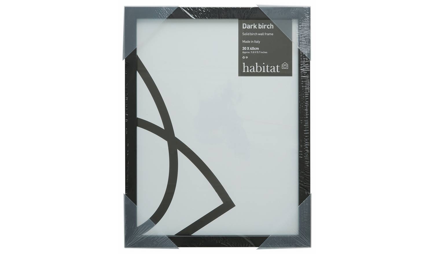 Habitat Dark Birch Black Wooden Picture Frame - 12x16"