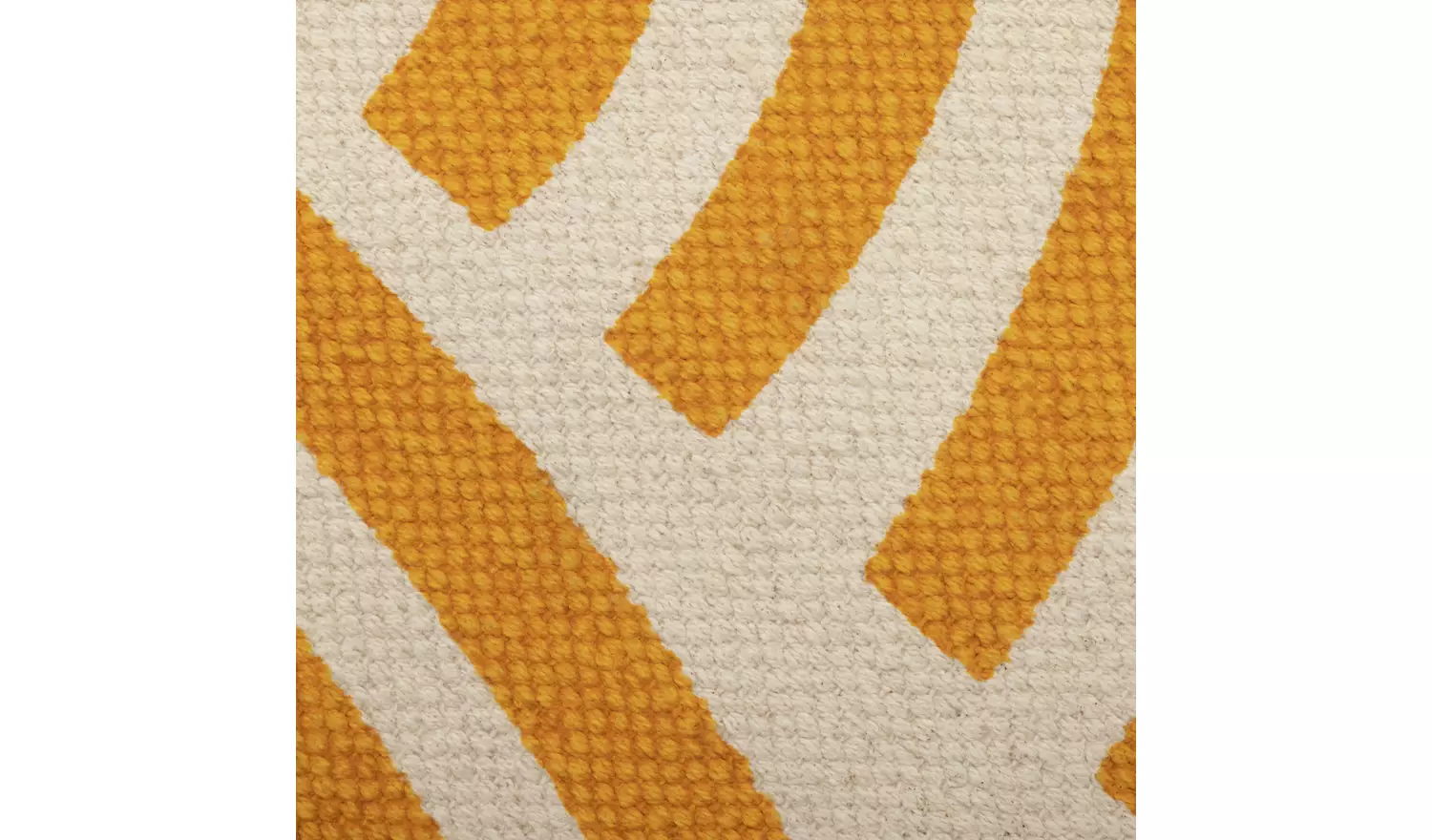 Habitat Global Swirl Yellow Cotton Flatweave Runner-200x75cm