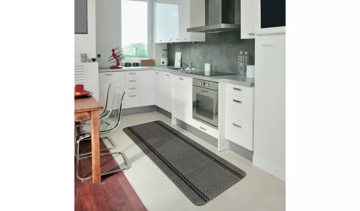 Kilkis Machine Washable Runner - 67x180cm - Charcoal