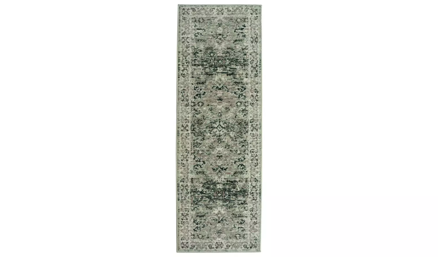 Homemaker Traditional Sage Green Short Pile Runner -200x67cm