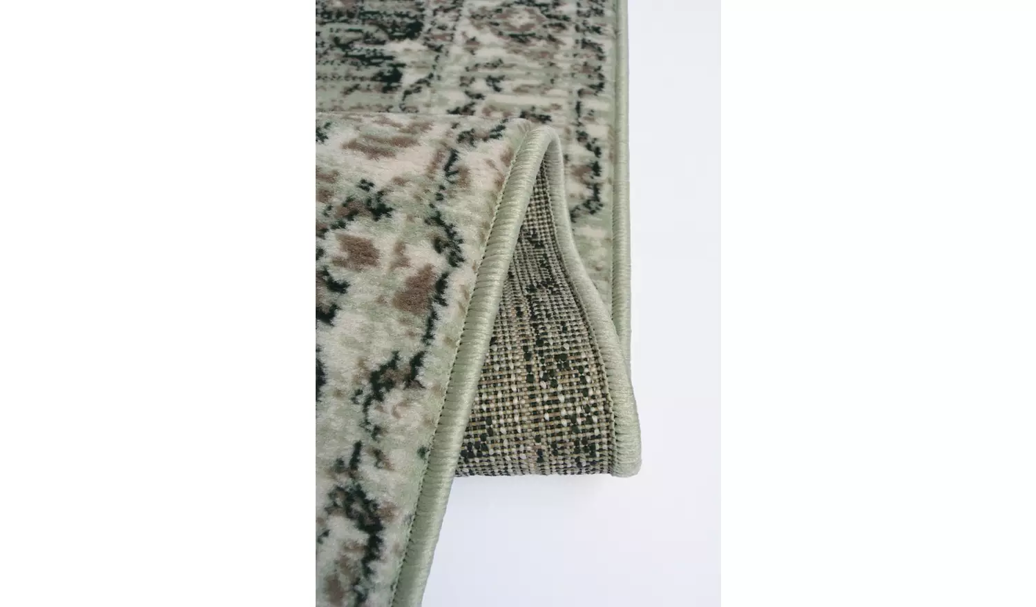 Homemaker Traditional Sage Green Short Pile Runner -200x67cm