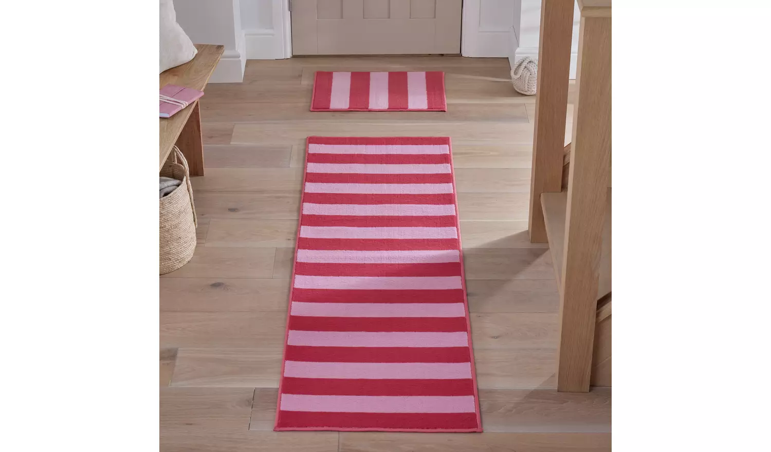 Argos Home Red & Pink Runner & Mat Set -180x57cm