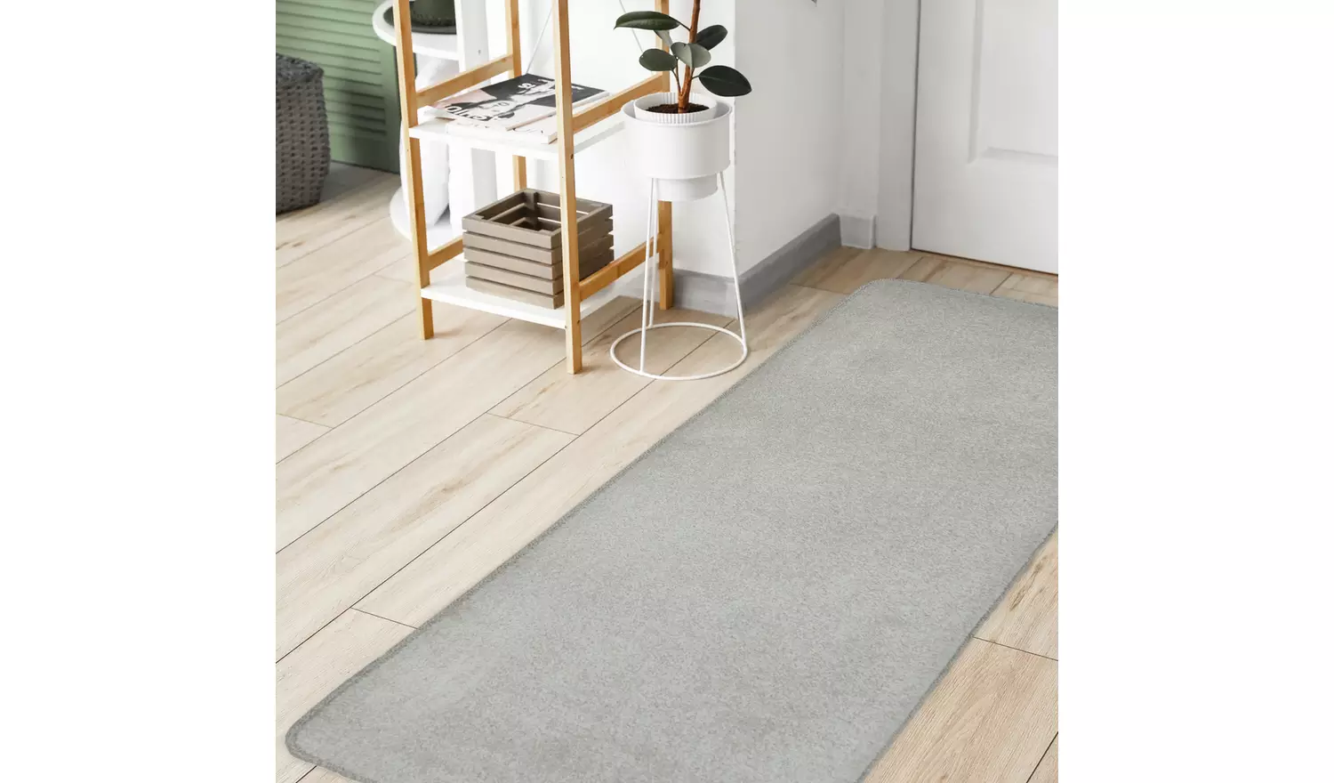 Homemaker Relay Plain Natural Short Pile Runner - 200x60cm