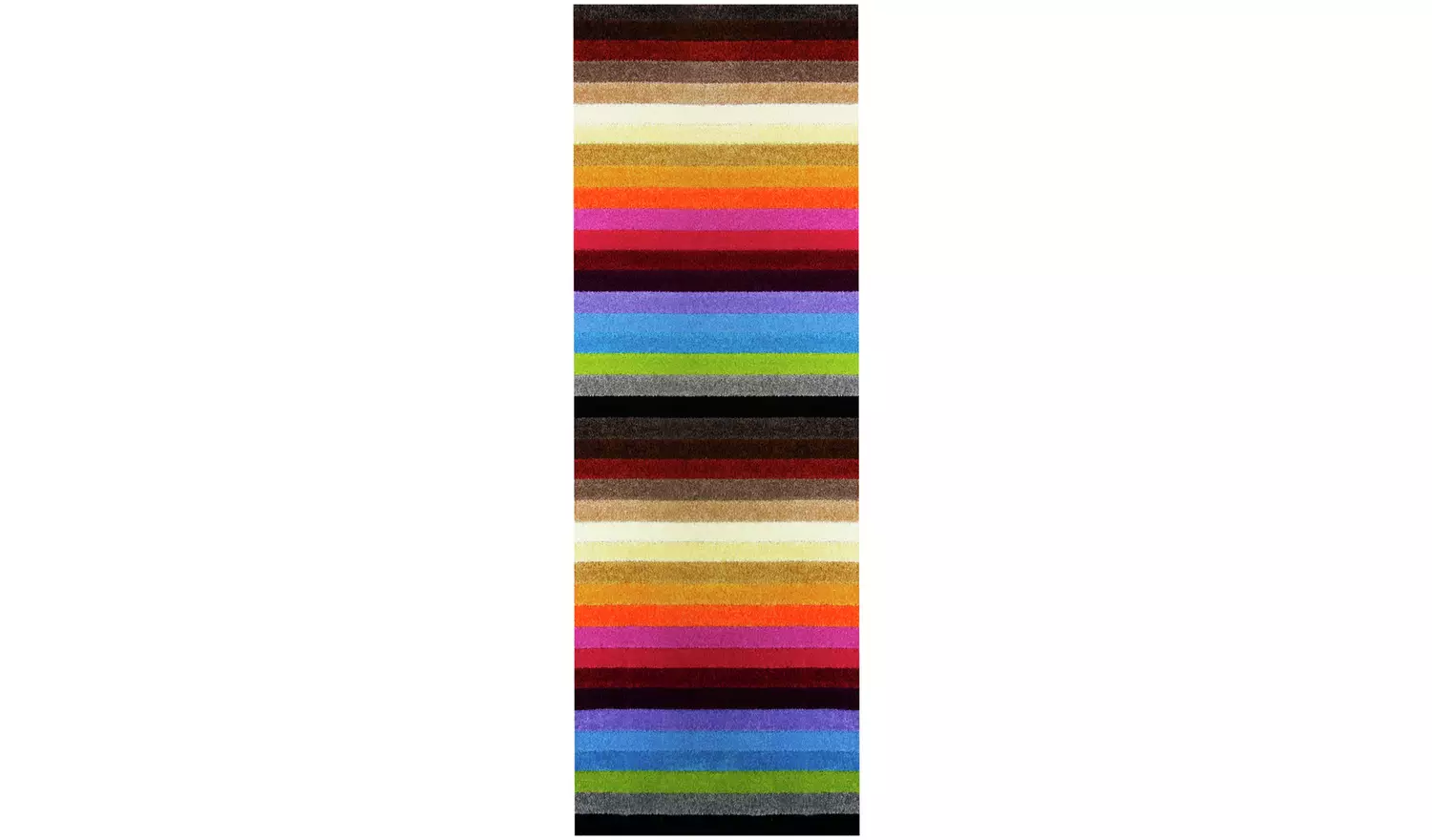 Linea Stripe Flatweave Runner - 200 x 66cm - Rainbow.
