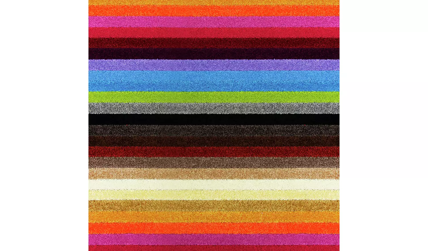 Linea Stripe Flatweave Runner - 200 x 66cm - Rainbow.