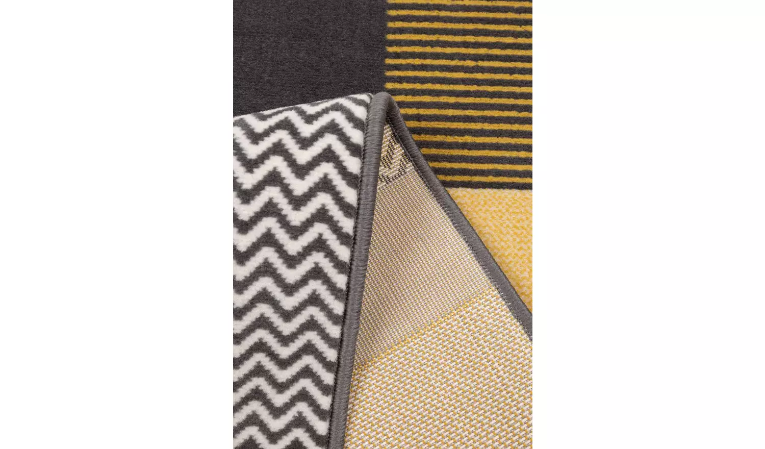 Homemaker Maestro Blocks Ochre Cut Pile Runner - 200x60cm