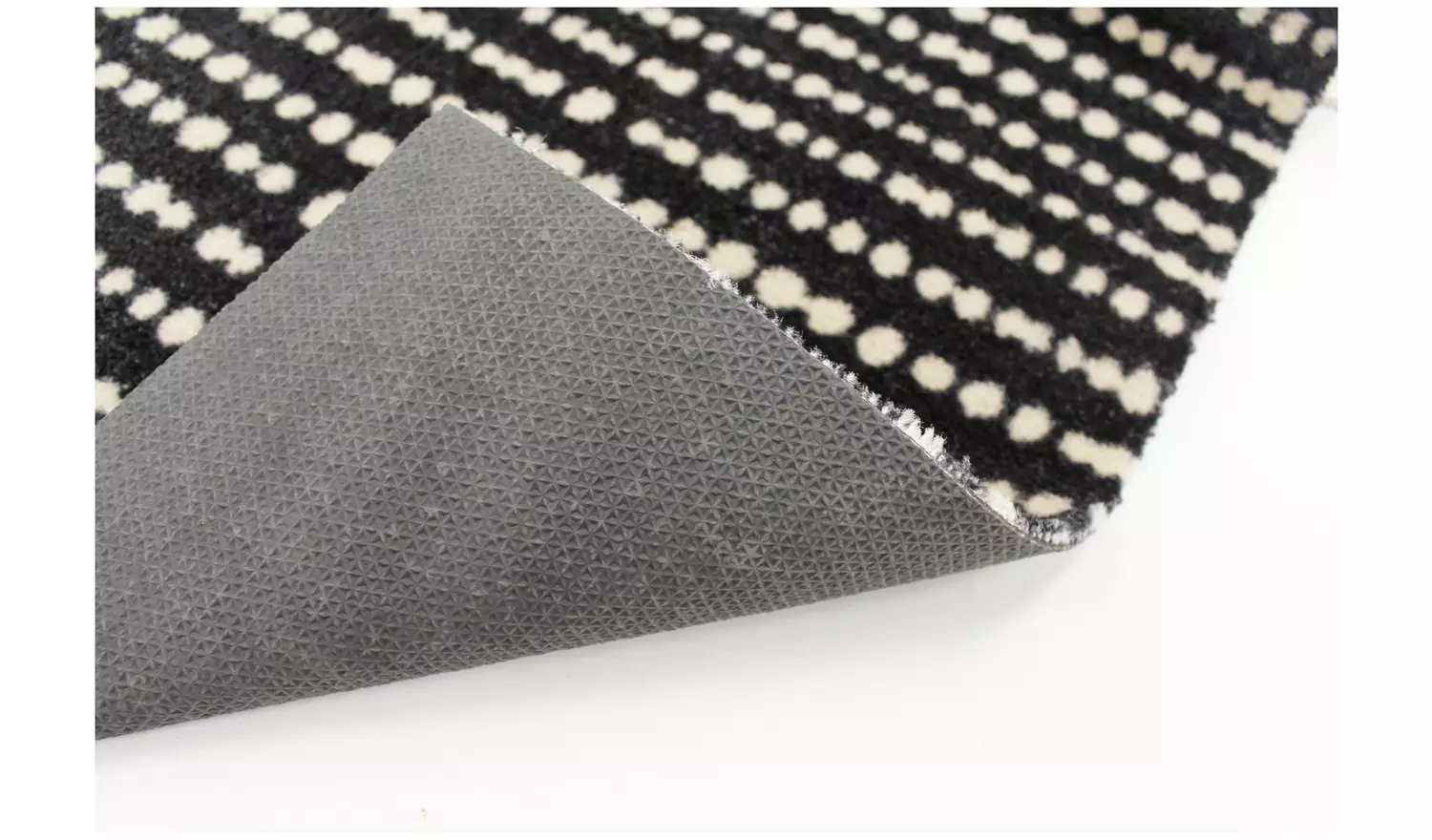 Habitat Washable Black & White Runner & Mat set - 150x57cm