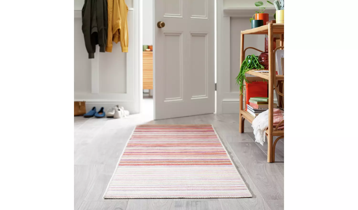 Habitat Skinny Stripe Flatweave Runner - 200x66cm