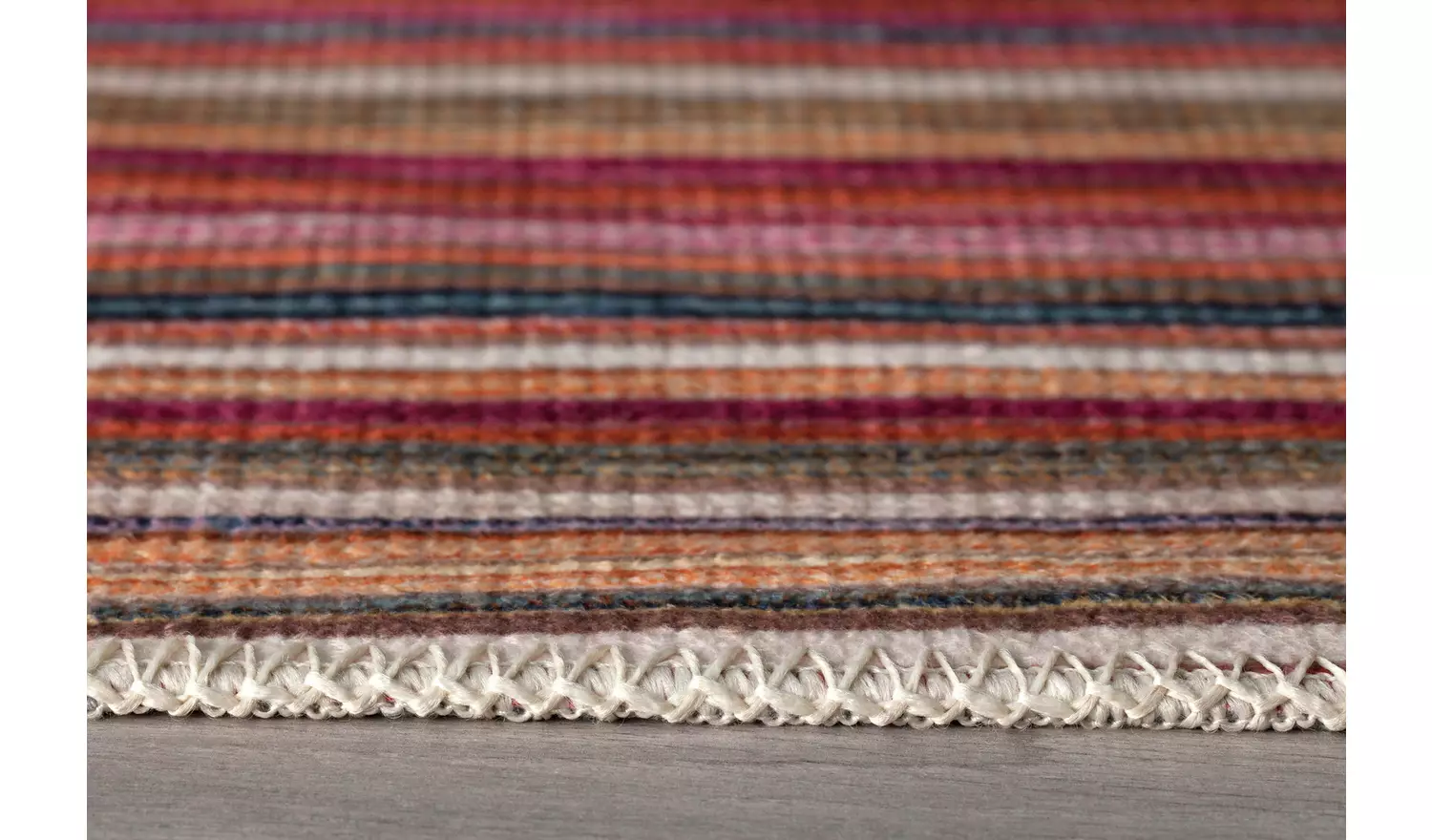 Habitat Skinny Stripe Flatweave Runner - 200x66cm
