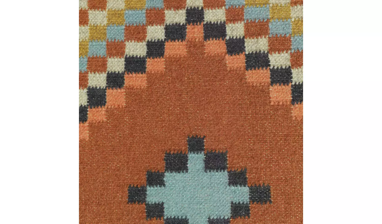 Habitat Traditional Natural Wool Flatweave Rug - 200x66cm