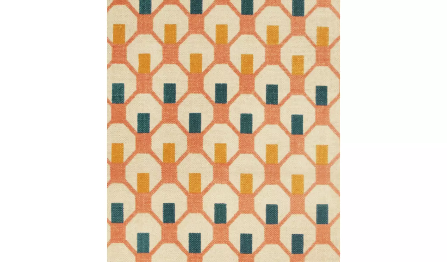 Habitat Octo Geometric Pink Cotton Flatweave Runner-250x75cm